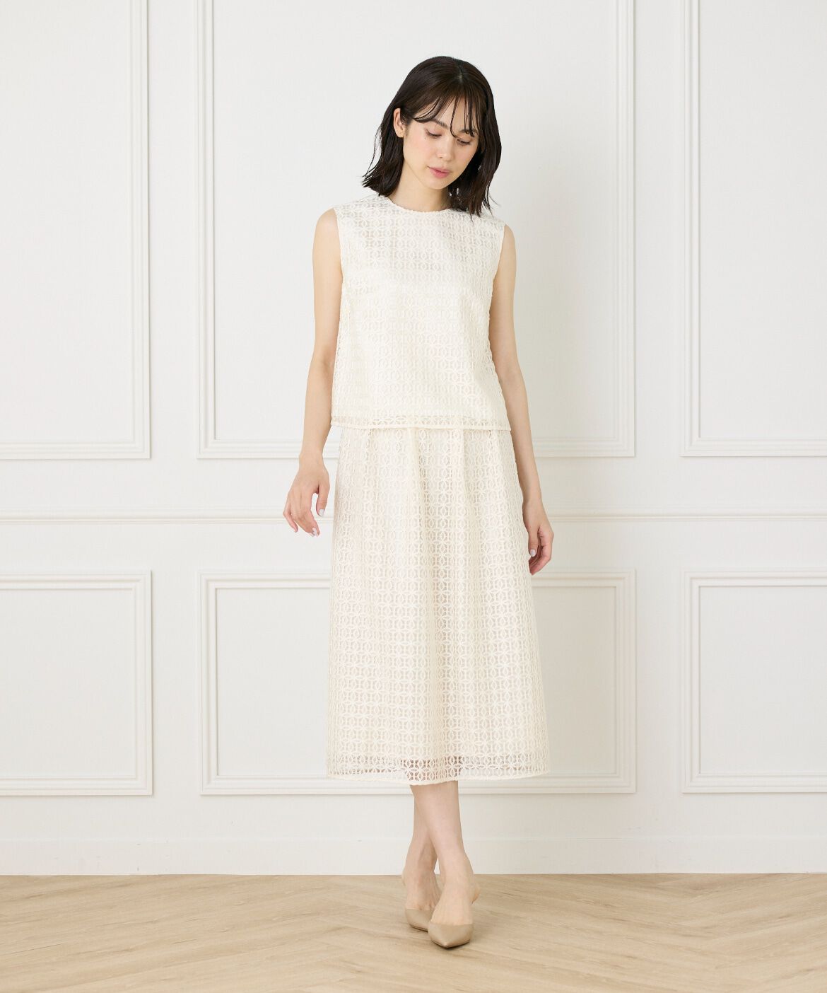 INED「ノースリーブレースブラウス」|シャツ・ブラウス|