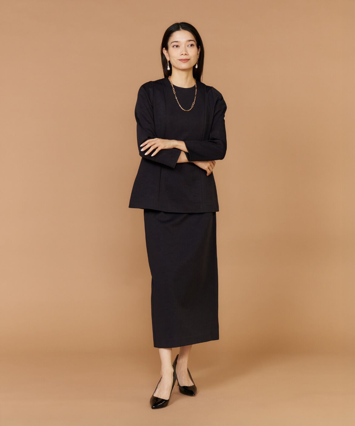 INED「ハイウエストタイトスカート」|タイト|