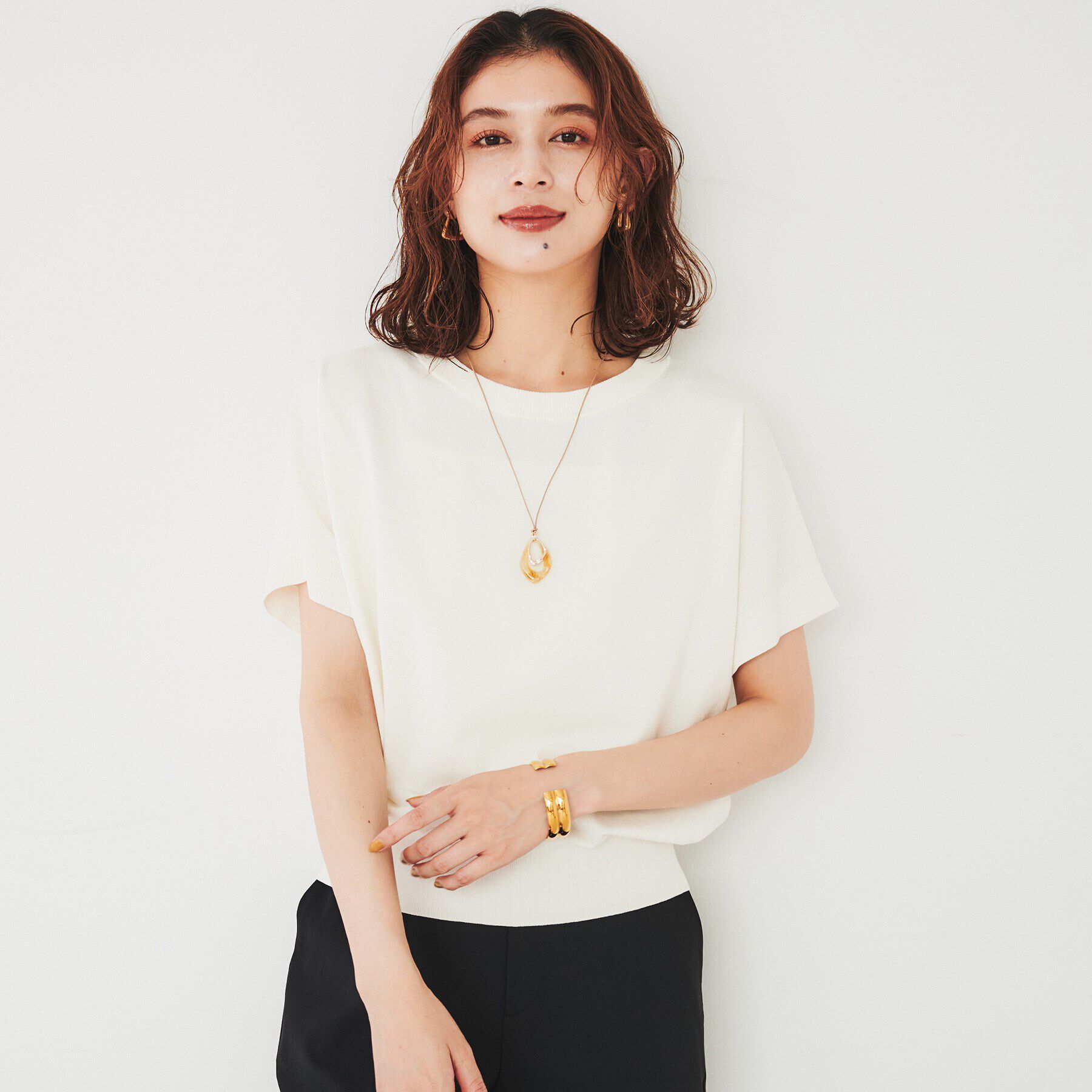 UNTITLED「【2WAY/薄手/清涼感】コットンエステル サマーニット」|ニット・セーター|