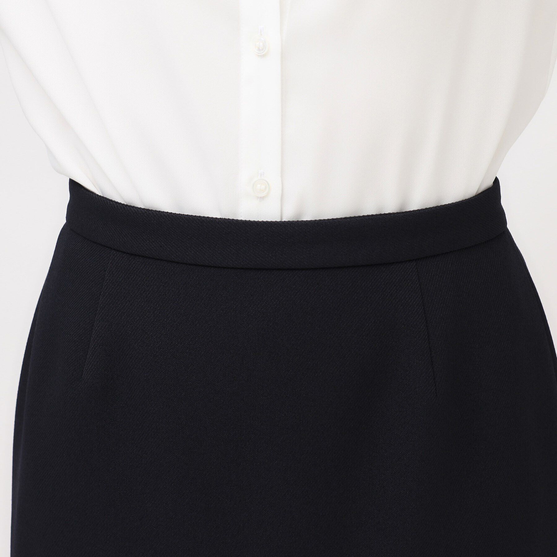 UNTITLED「【通勤スーツ/入卒/セレモニー】ウーステッドカルゼ タイトスカート」|スカート|