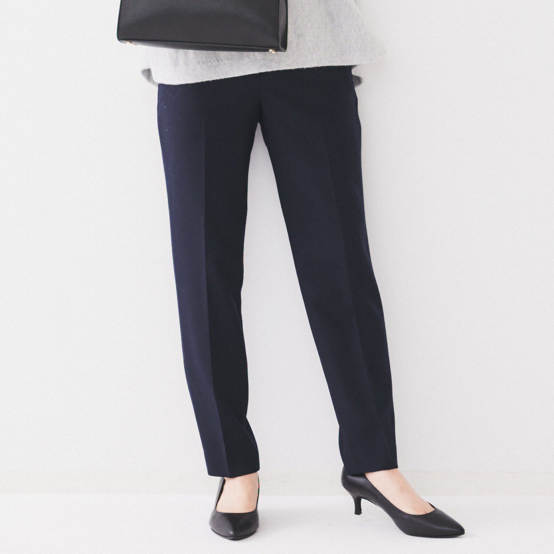 UNTITLED「【後ろウエストゴム/洗える】2WAYストレッチテーパードパンツ」|その他|