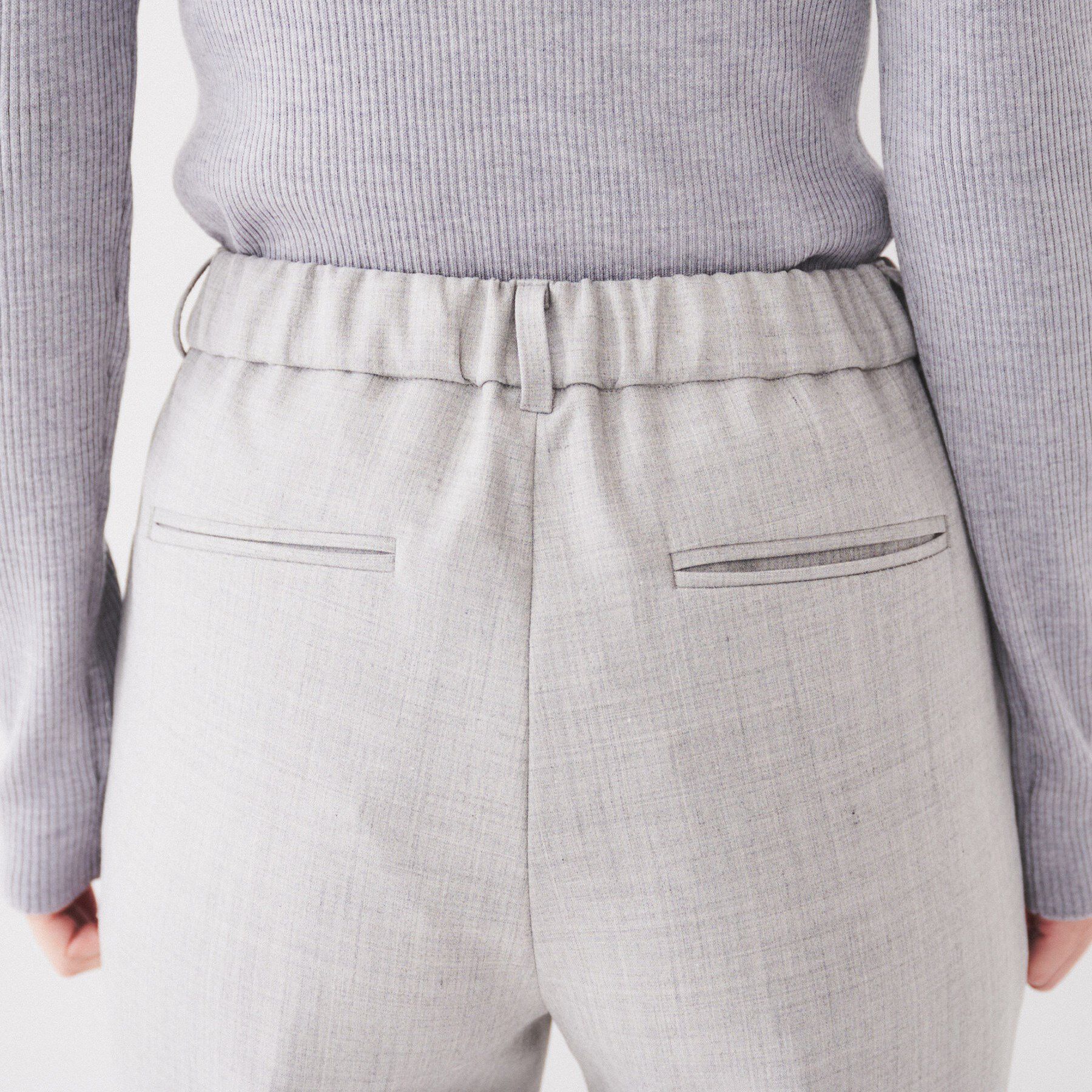 UNTITLED「【後ろウエストゴム/洗える】2WAYストレッチテーパードパンツ」|その他|