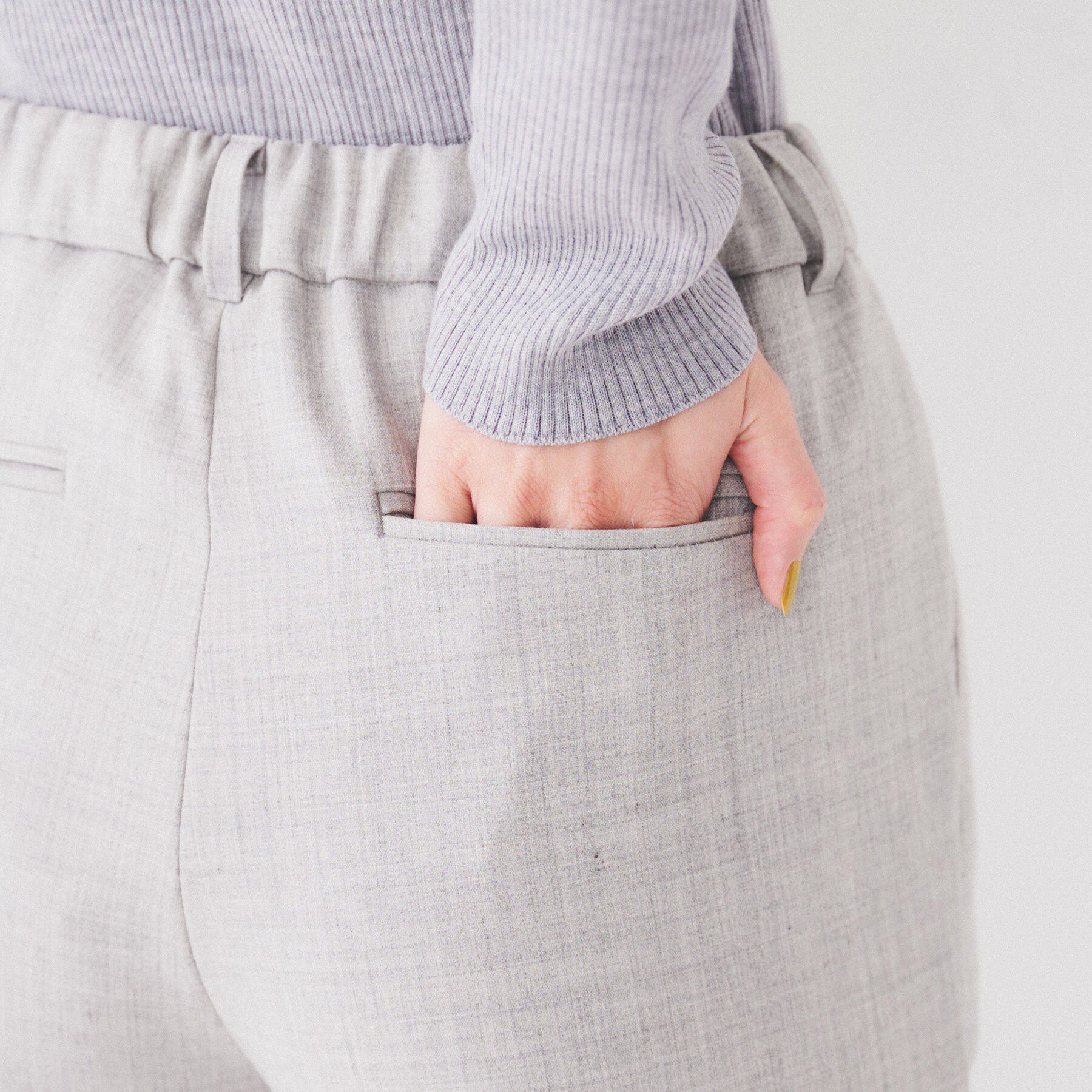 UNTITLED「【後ろウエストゴム/洗える】2WAYストレッチテーパードパンツ」|その他|