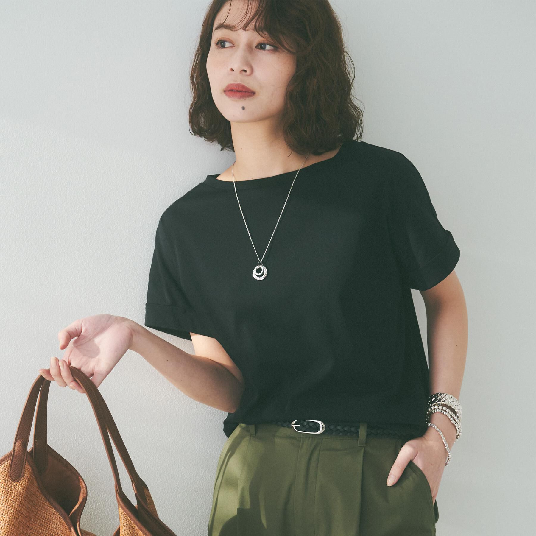 UNTITLED「ドルマンスリーブプルオーバー」|Tシャツ・カットソー|ブラック(019)