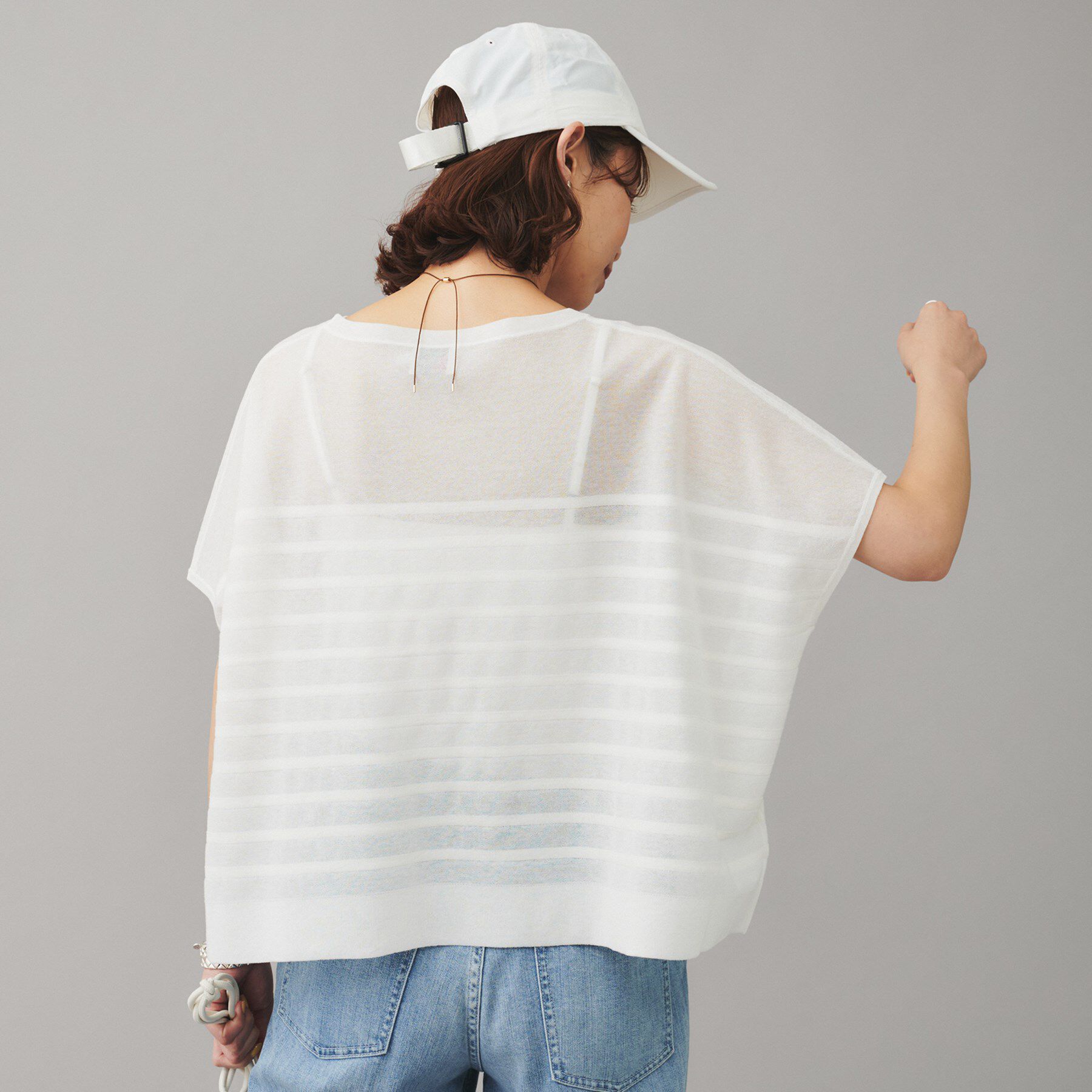 UNTITLED「【TRADITIONAL WEATHERWEAR】LYNE KNIT SHEERプルオーバー」|Tシャツ・カットソー|