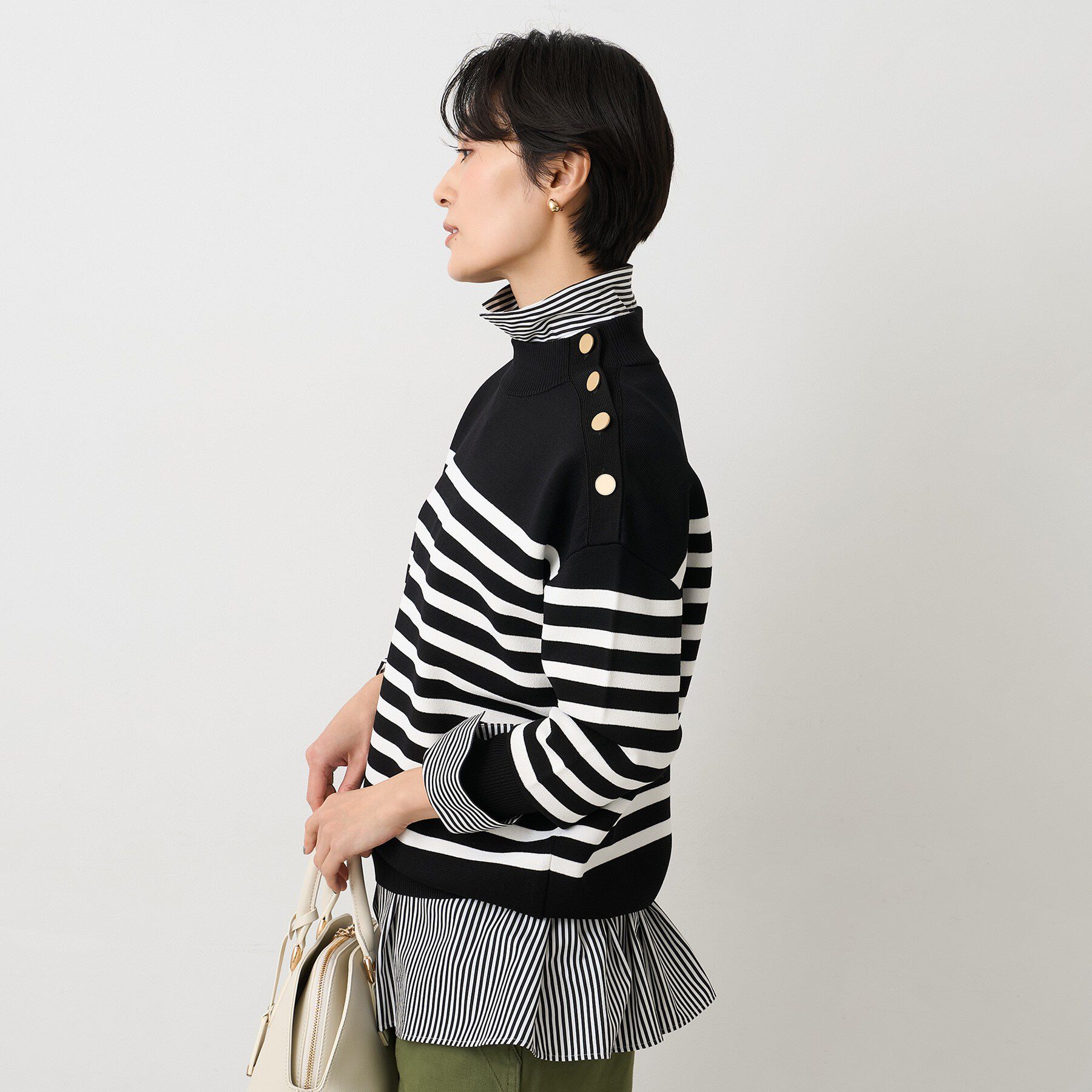 UNTITLED「【洗える/ゆったりコンパクト】ミラノリブプルオーバー」|ニット・セーター|