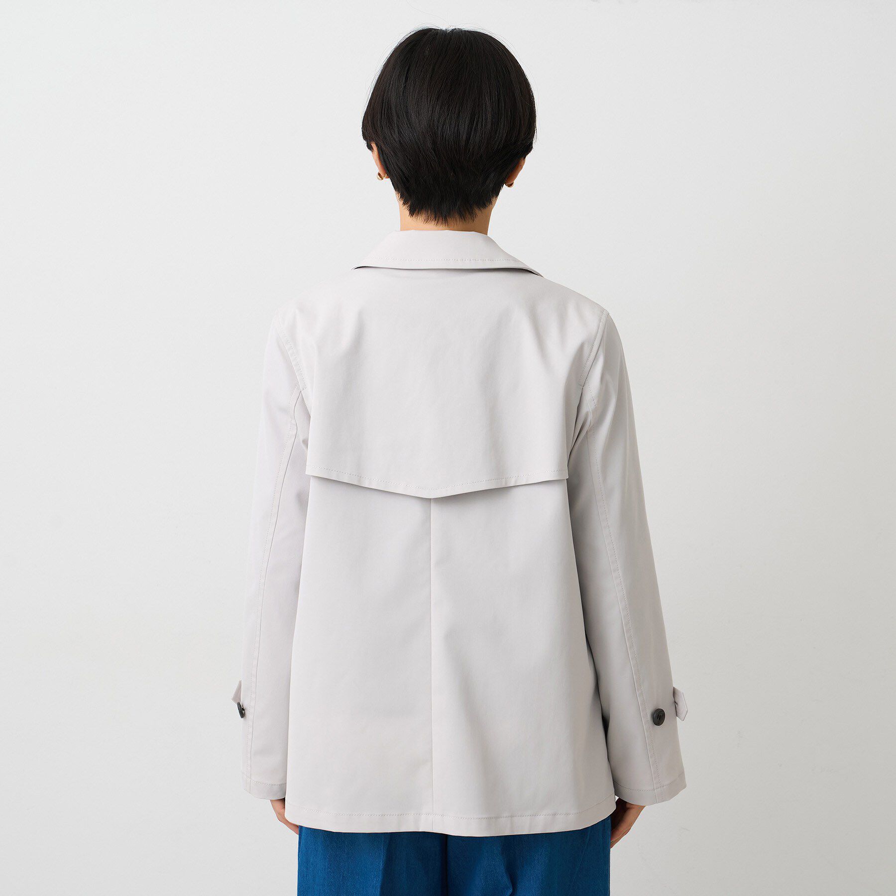 UNTITLED「【はっ水/洗える/セレモニーにも】タスランショートトレンチコート」|トレンチコート|