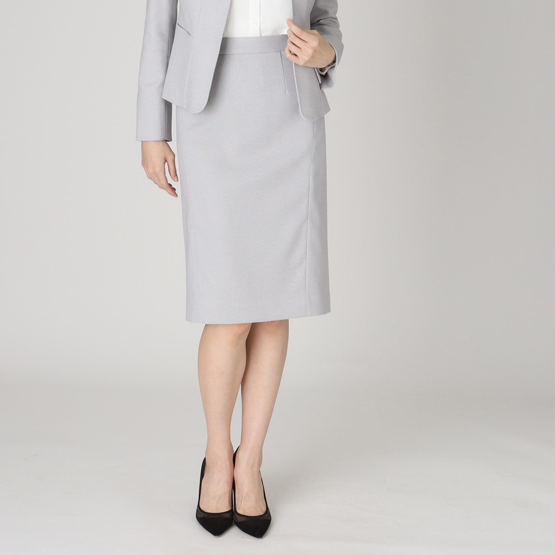 COUP DE CHANCE「【洗える／日本製】タイトスカート」|スカート|ライトグレー(011