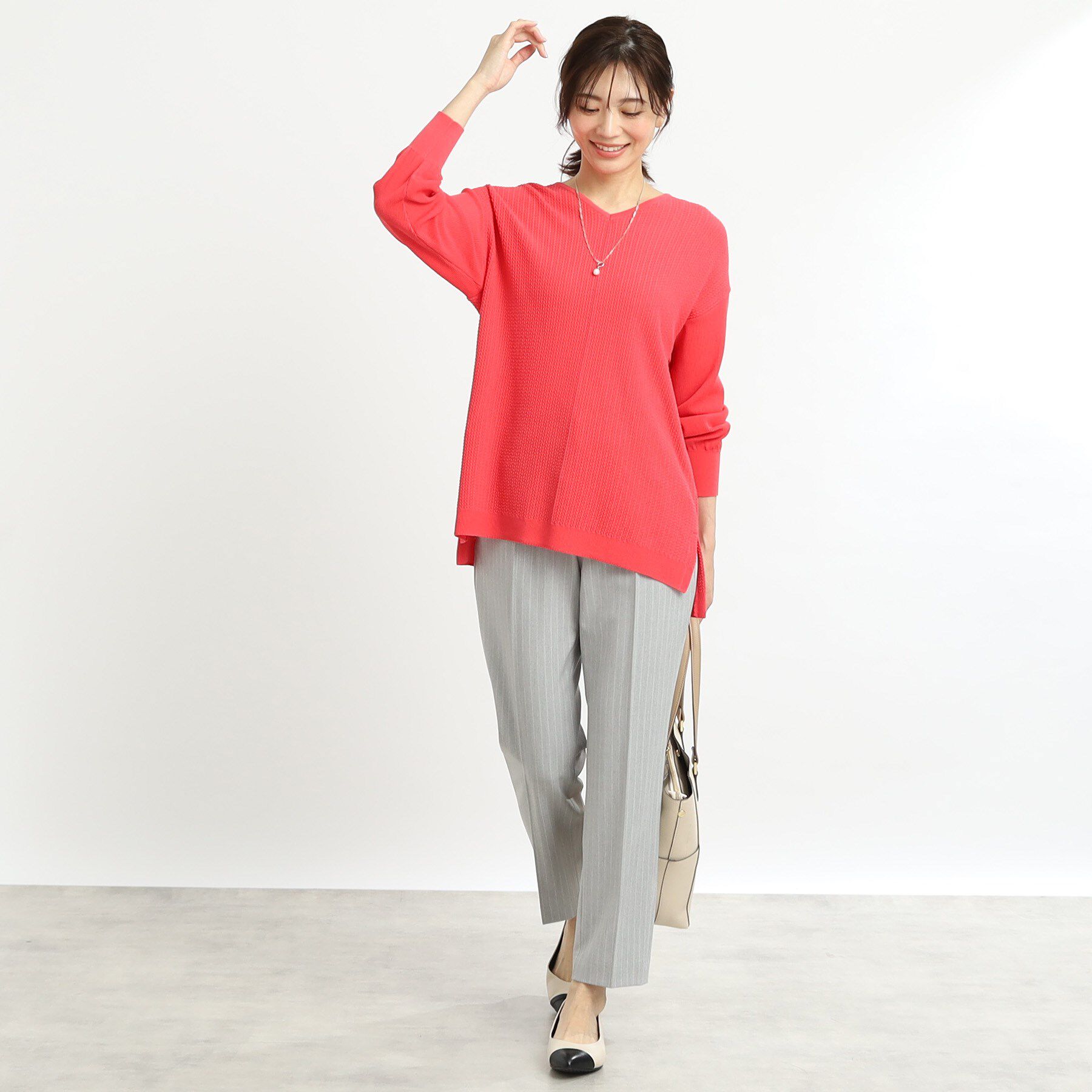 Reflect「【WEB先行カラーあり／ヒップ周りカバー】オフボディニット」|ニット・セーター|