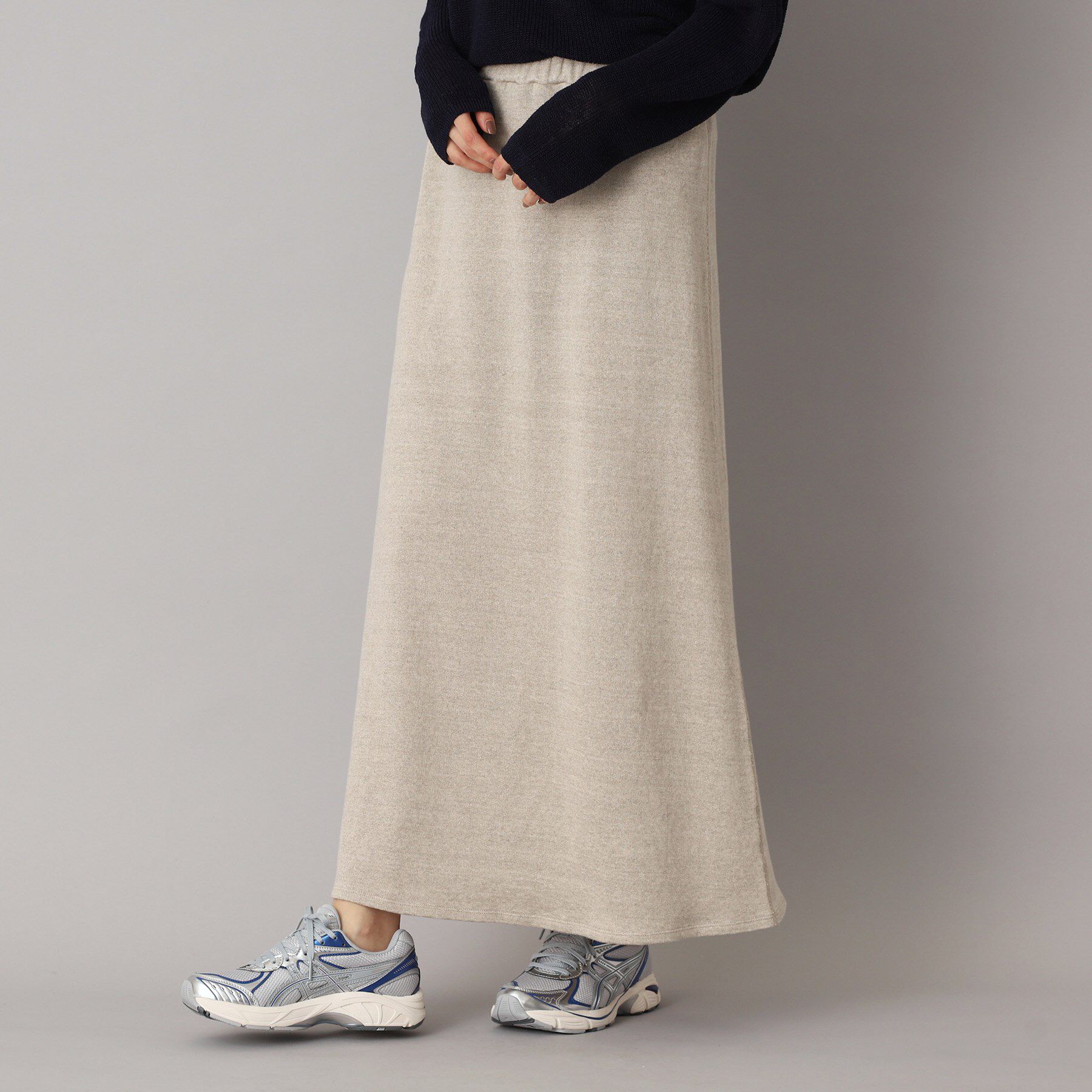 DRESSTERIOR「【洗える/ウエストゴム/セットアップ可】リネン裏毛スカート」|スカート|