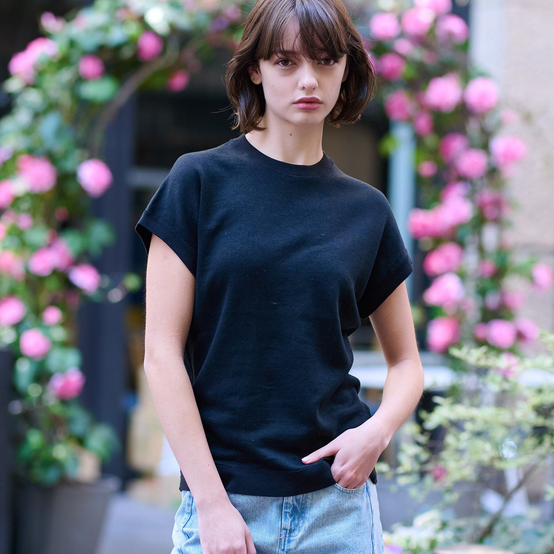 DRESSTERIOR「【毎年人気！／洗える】リネン裏毛フレンチプルオーバー」|Tシャツ・カットソー|ブラック(019)