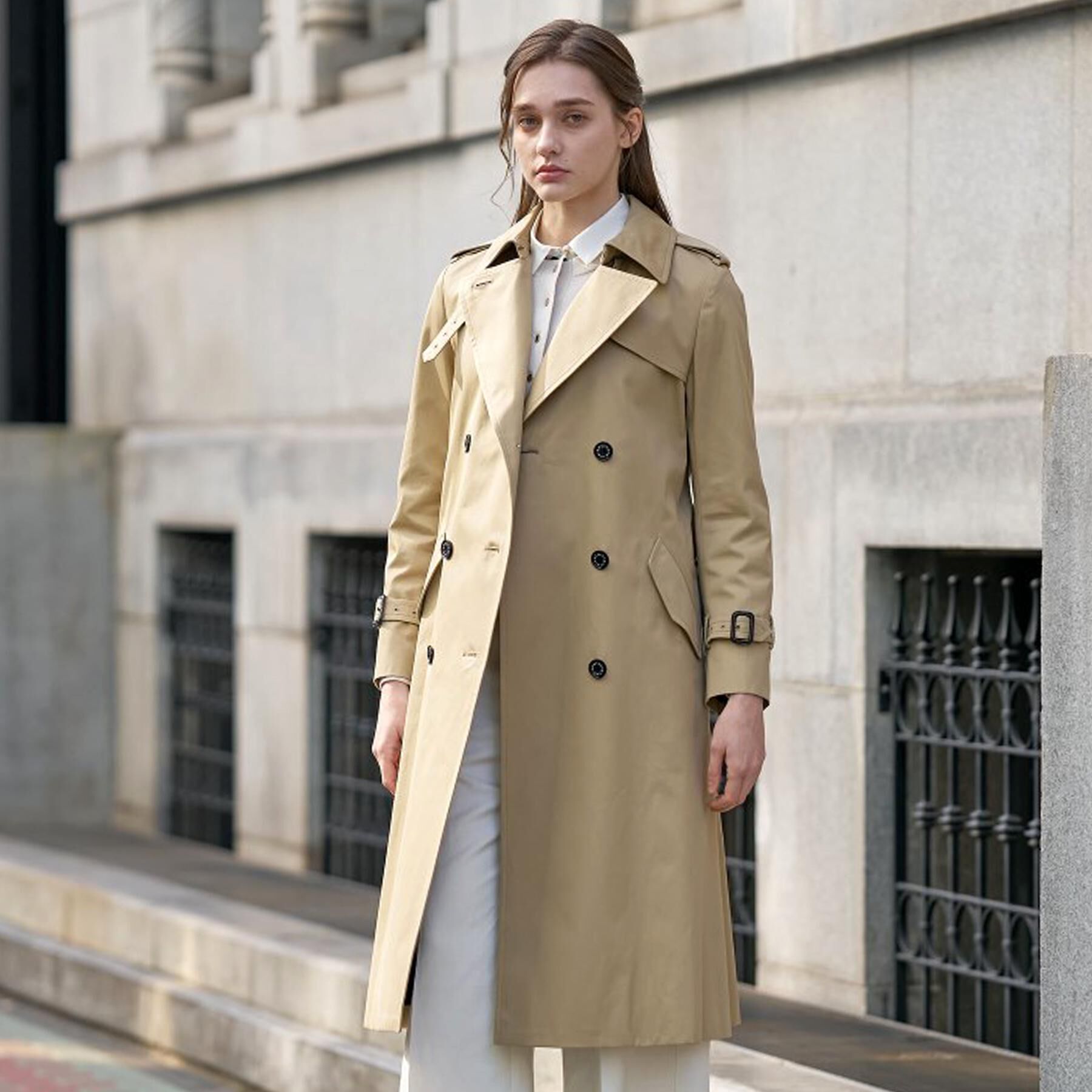 DRESSTERIOR「【撥水/透湿素材】コットンギャバジントレンチコート」|トレンチコート|ベージュ(052)