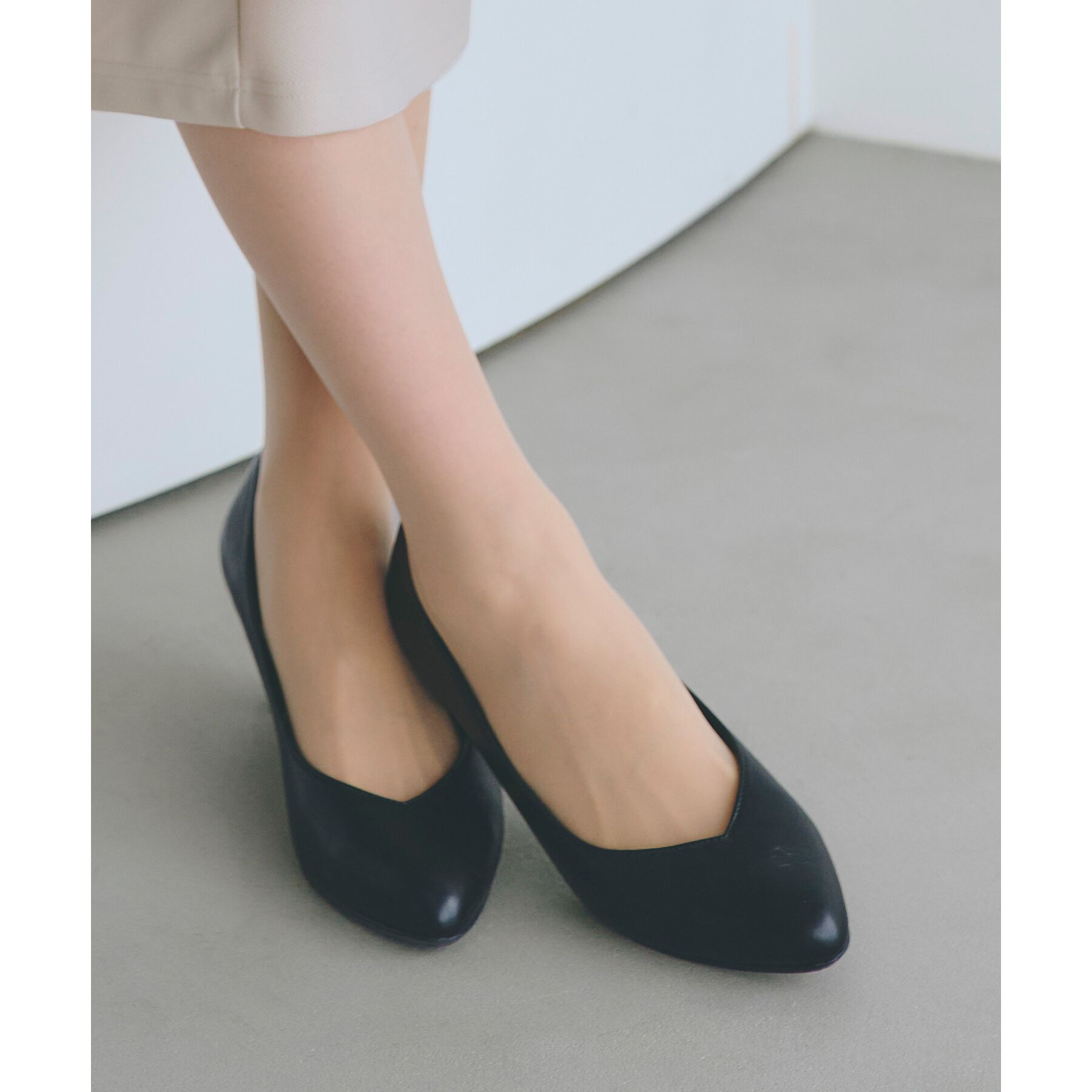 grove「【人間工学】つつまれフィットパンプス【入卒対応可】」|パンプス|スムースブラック(0
