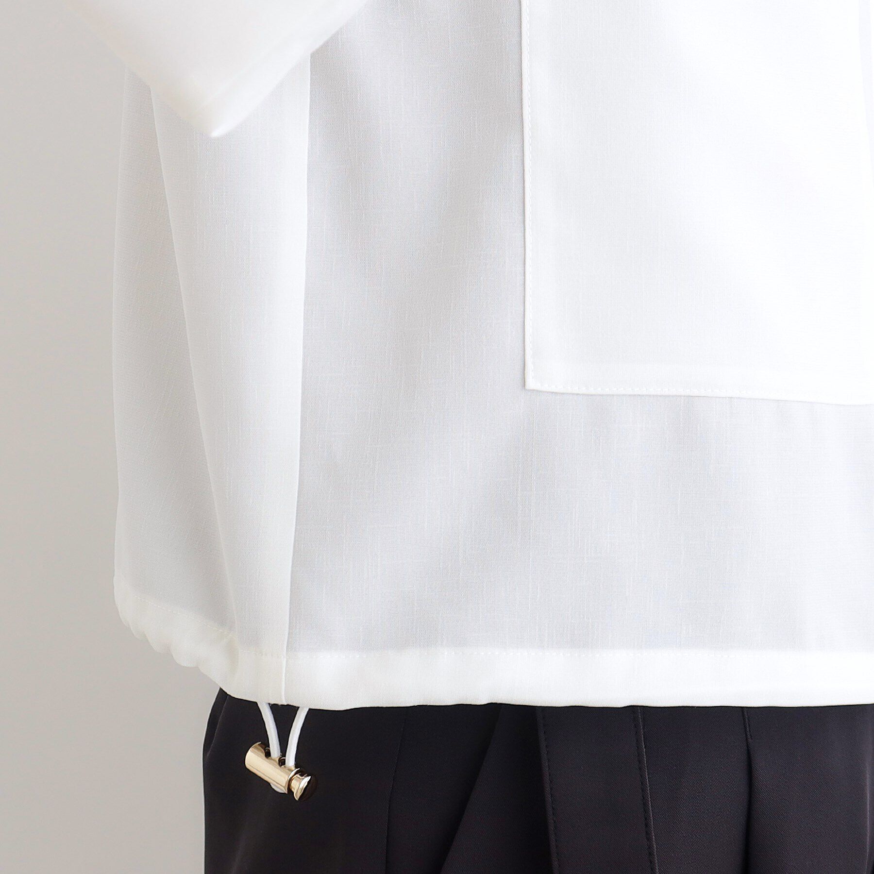 grove「【追加】麻調ノーカラーシアーブルゾン」|ブルゾン・スタジャン|