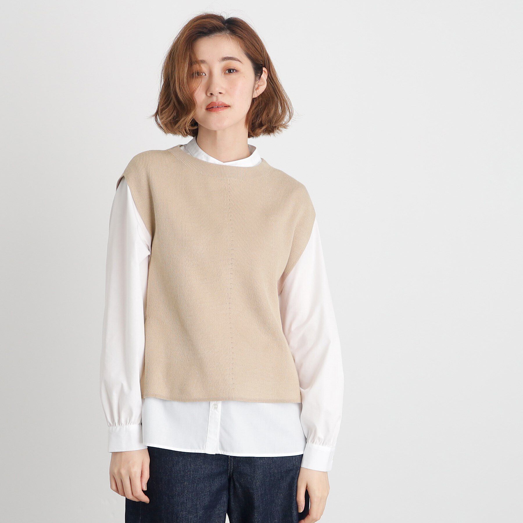 grove「ベスト&times;シャツSET」|その他|ベージュ(052)