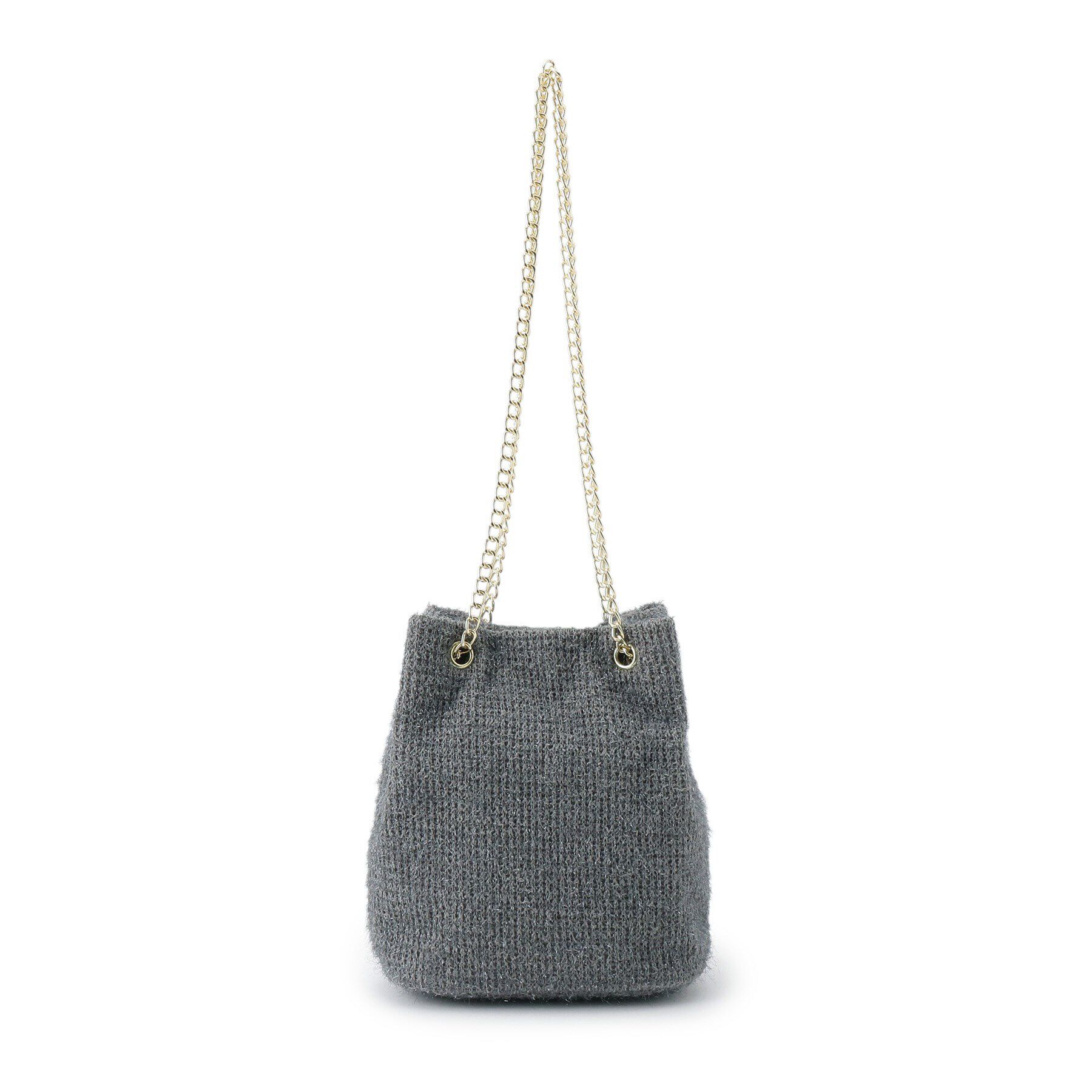 grove「【雑誌掲載】ラメニットチェーン巾着ショルダー」|ショルダー・メッセンジャー|