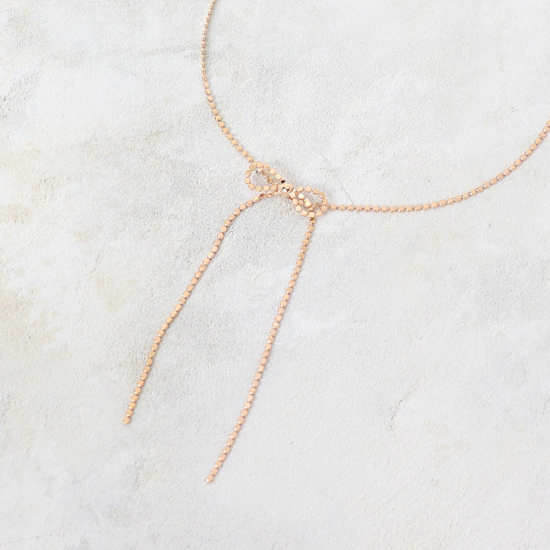 grove「ドットチェーンリボンネックレス」|ネックレス|