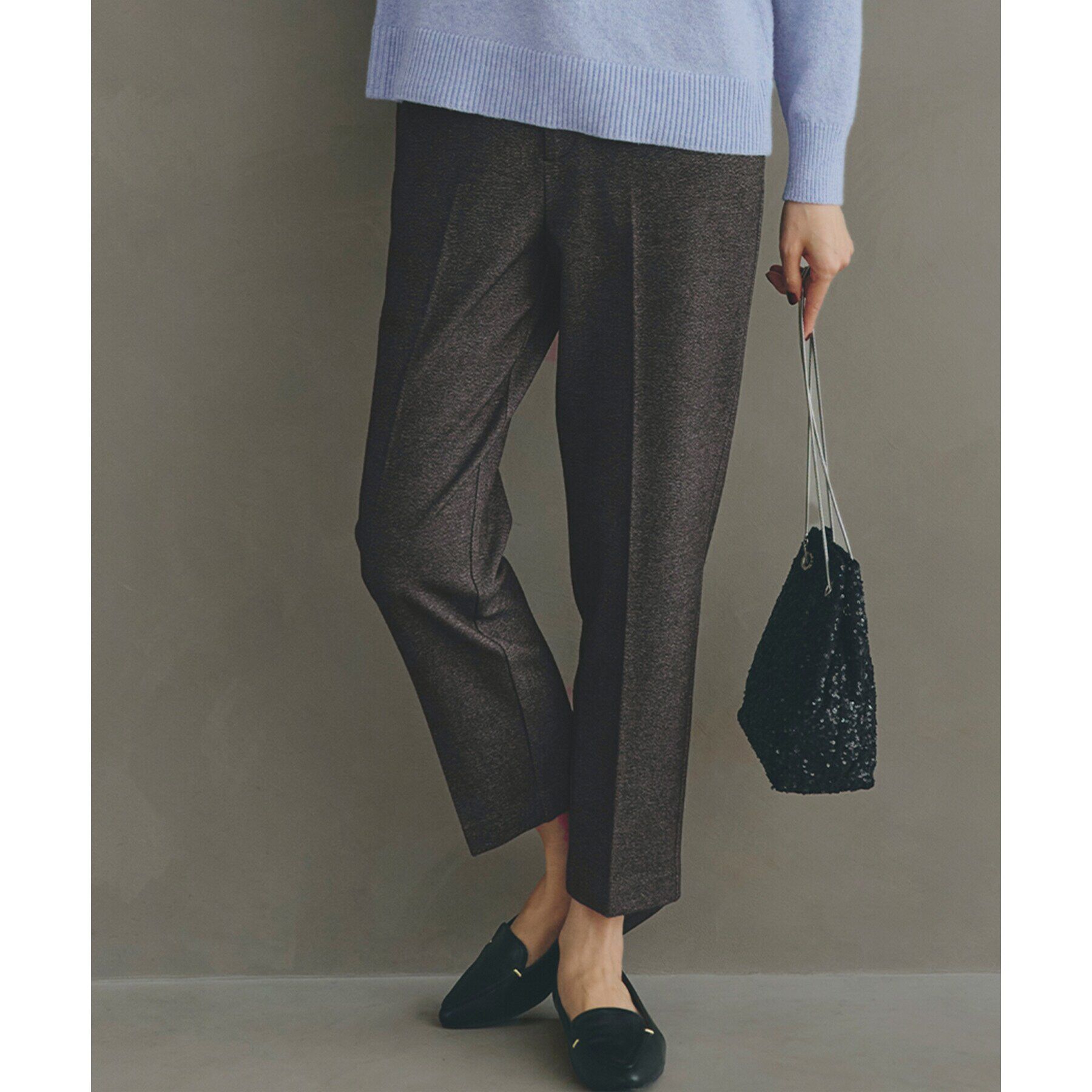 grove「メランジテーパードパンツ」|その他|ブラウン(043)