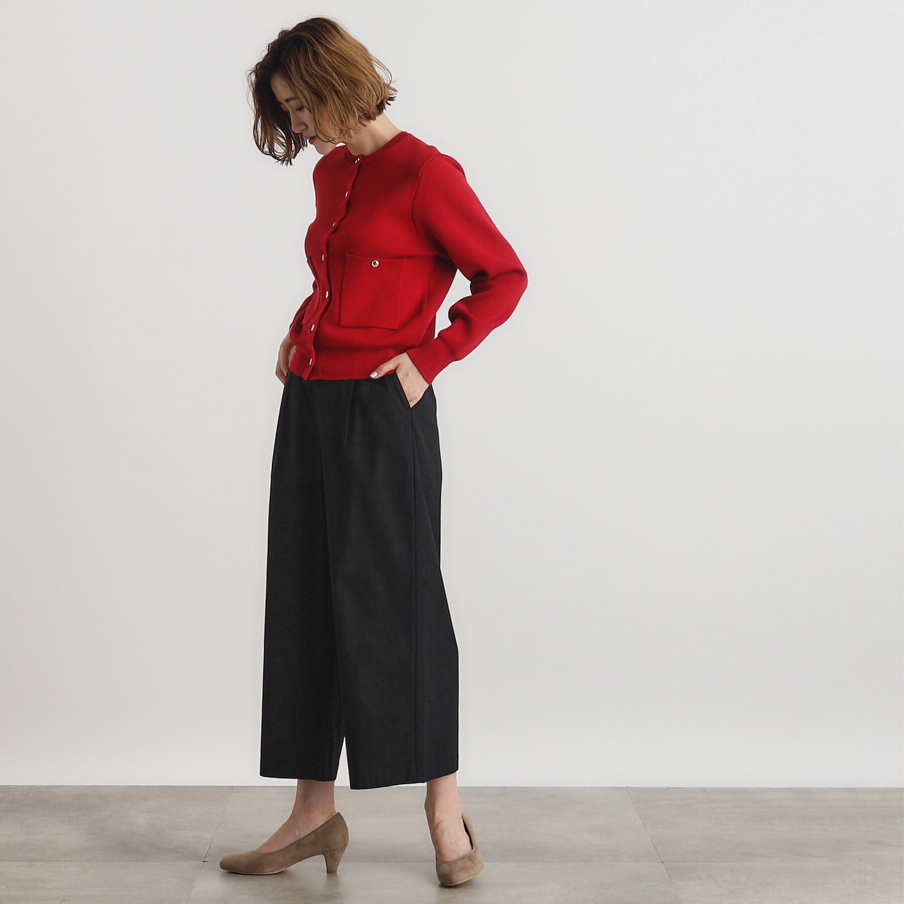 grove「【多機能】裏起毛ハイパーストレッチワイドパンツ」|その他|