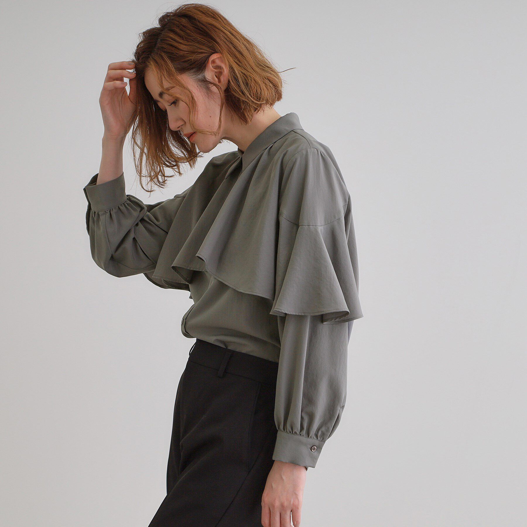 grove「ケープフリルシャツブラウス」|シャツ・ブラウス|