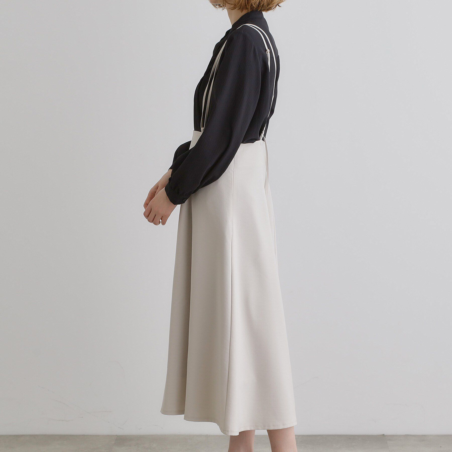 grove「ダブルストラップフレアスカート」|スカート|