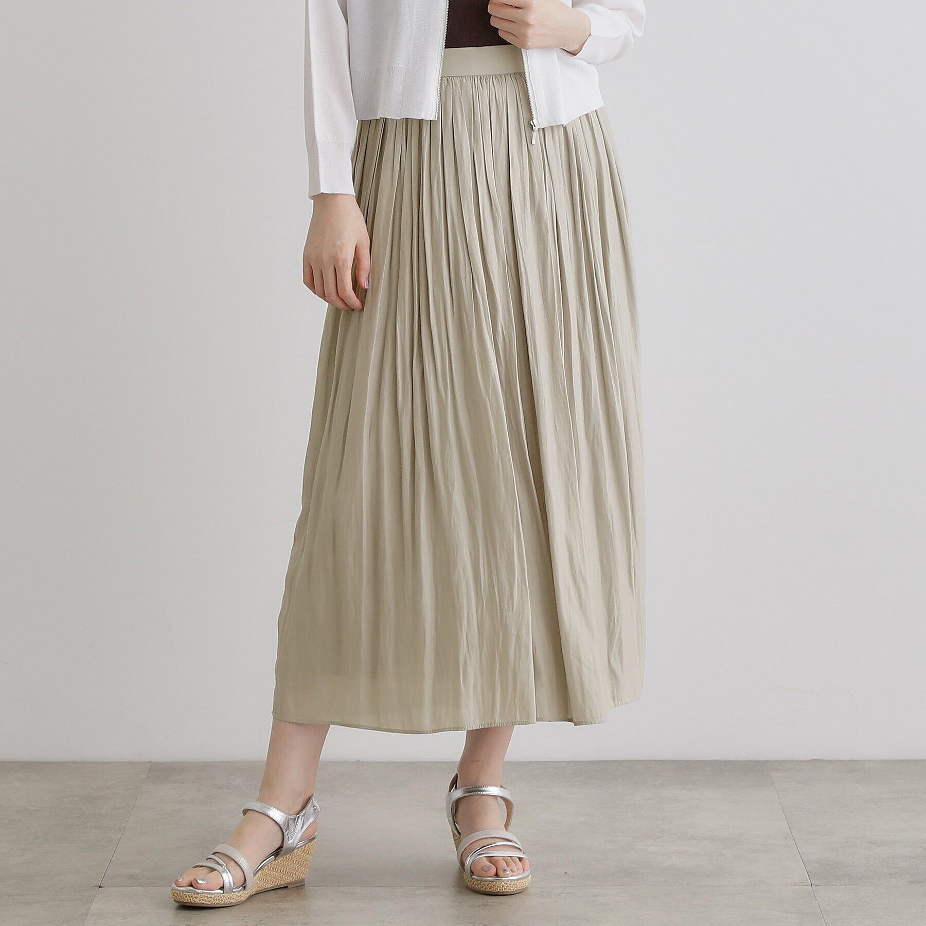 grove「割線サテンギャザースカート」|スカート|