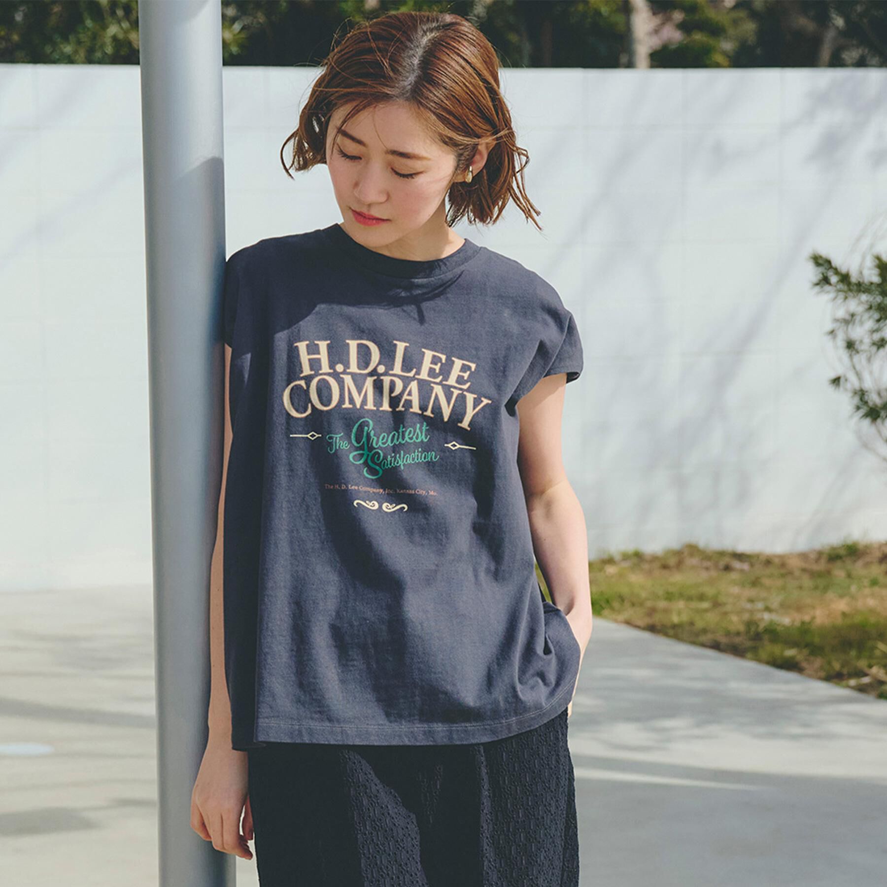 grove「【Lee&times;grove別注】PRINT　SLEEVELESS T-SHIRTS」|Tシャツ・カットソー|チャコールグレー(0