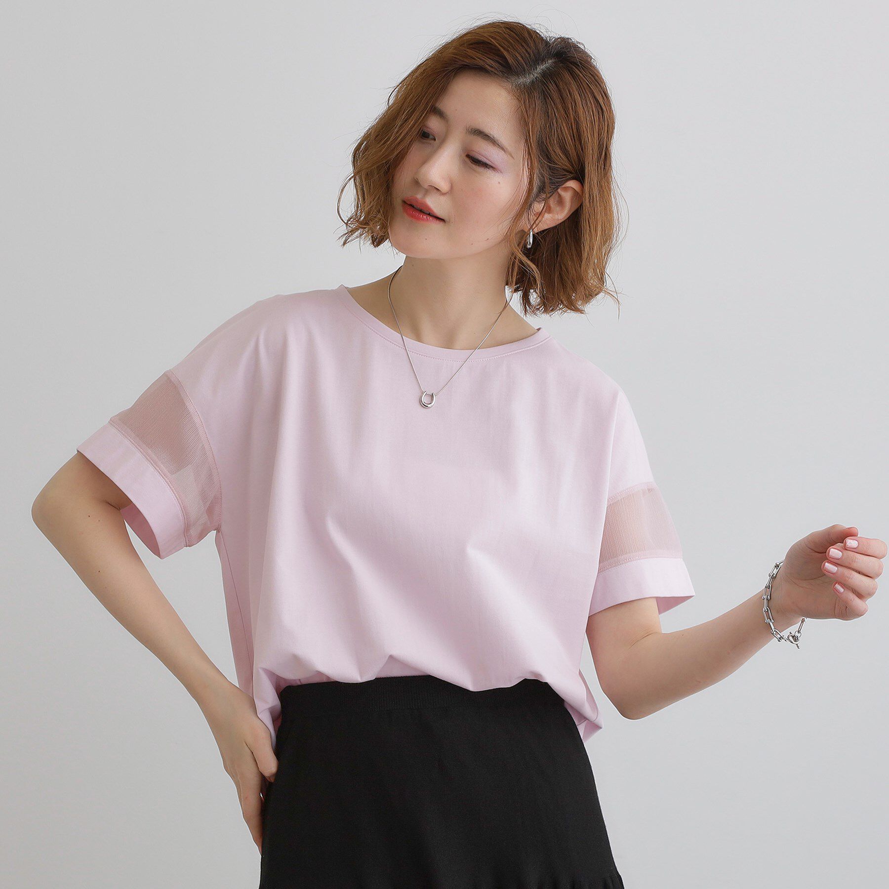 grove「【UVカット・接触冷感】シアードッキングTシャツ」|Tシャツ・カットソー|