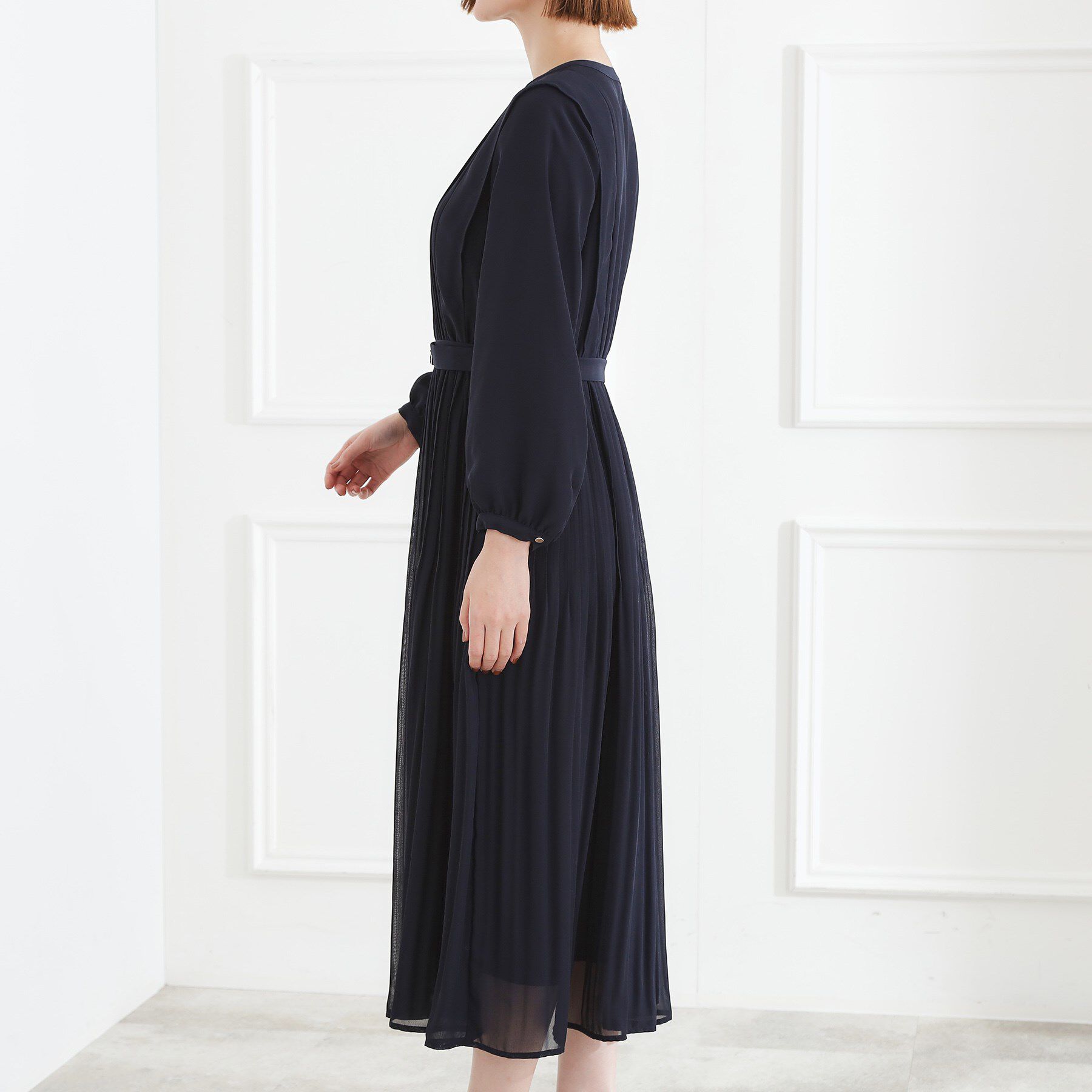 grove「【手洗いOK】シフォンプリーツワンピース」|ワンピース|