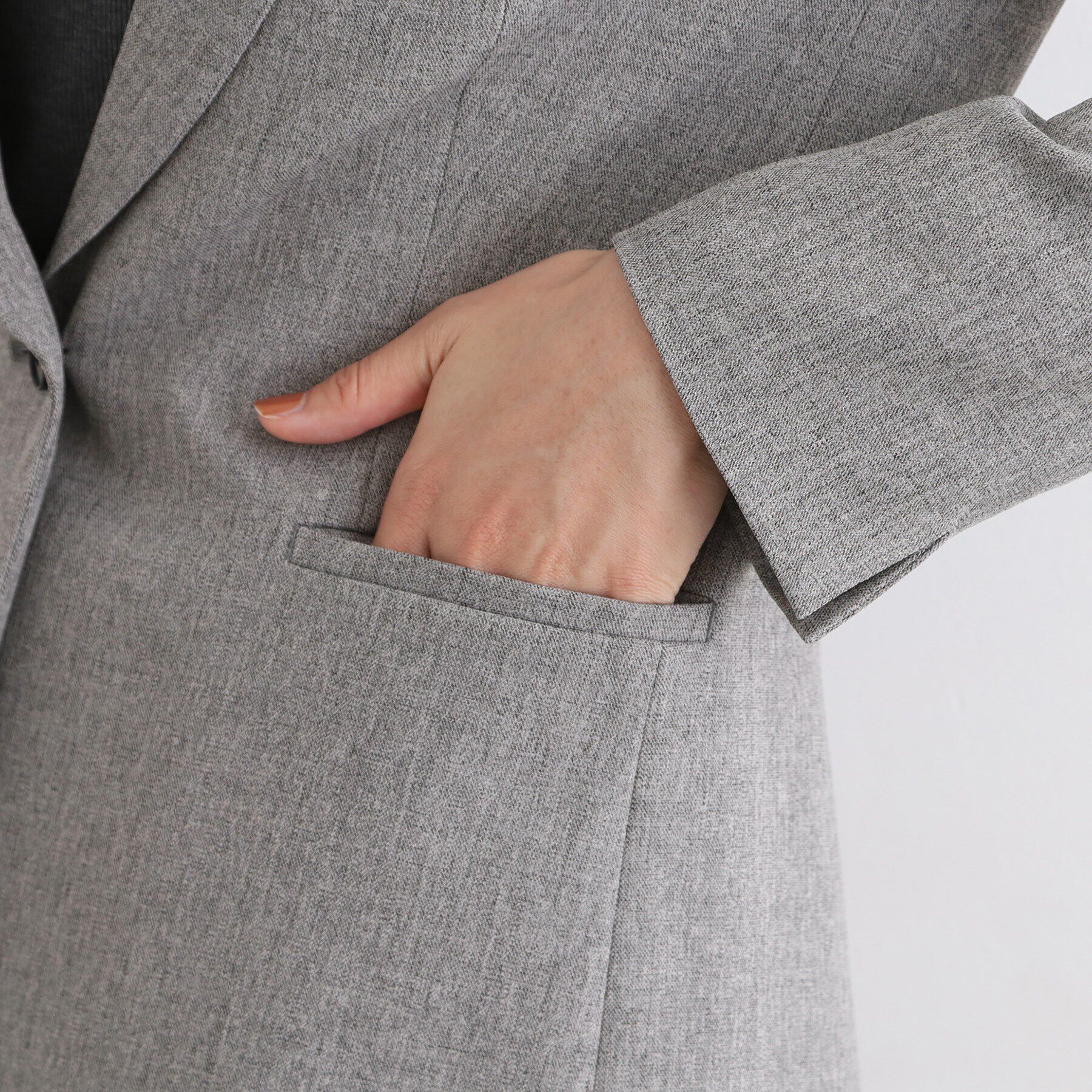 INDIVI「【定番スーツ／洗える／メランジ】ウールライクテーラードジャケット」|スーツ|