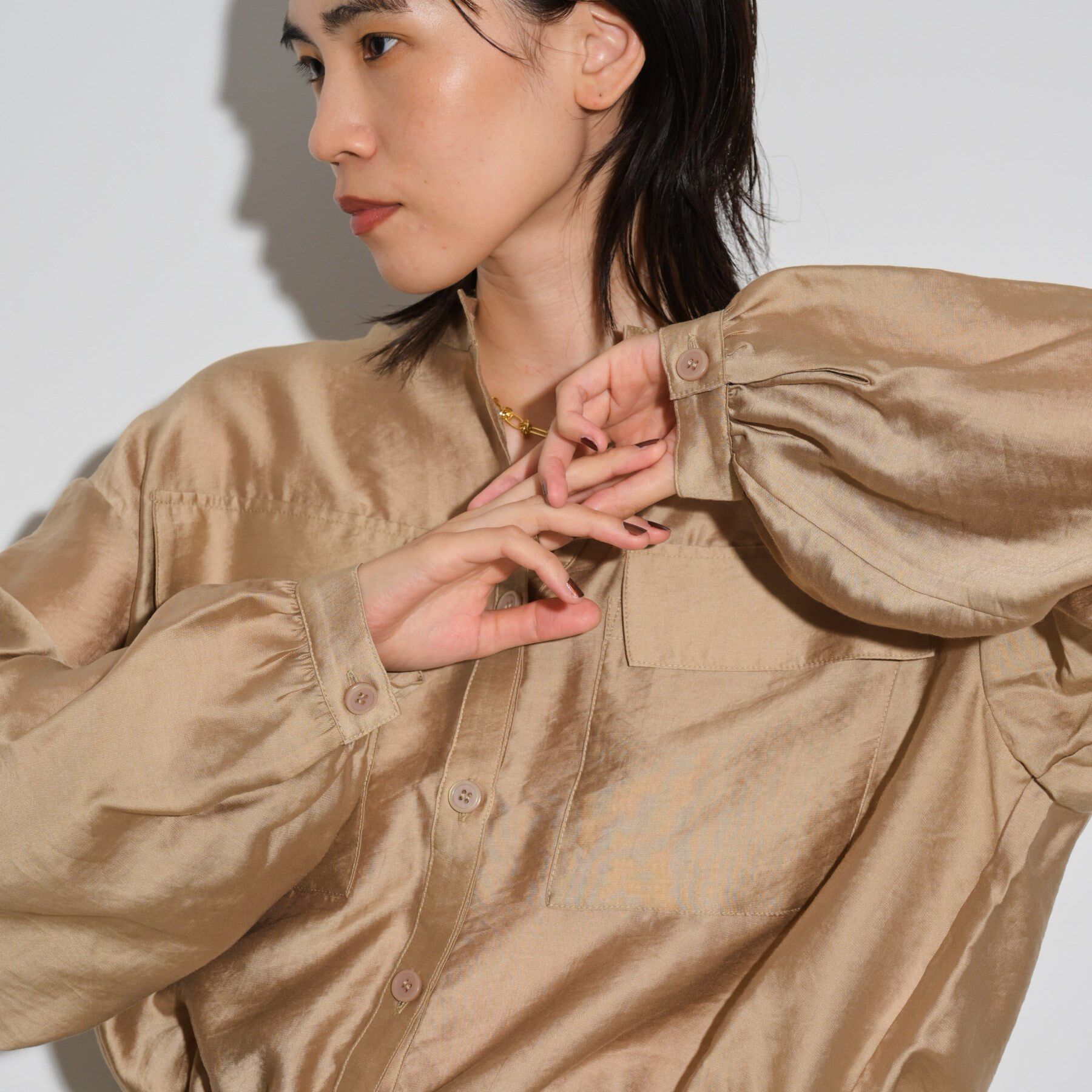 GALLEST「シアーローンブルゾンシャツ」|ブルゾン・スタジャン|