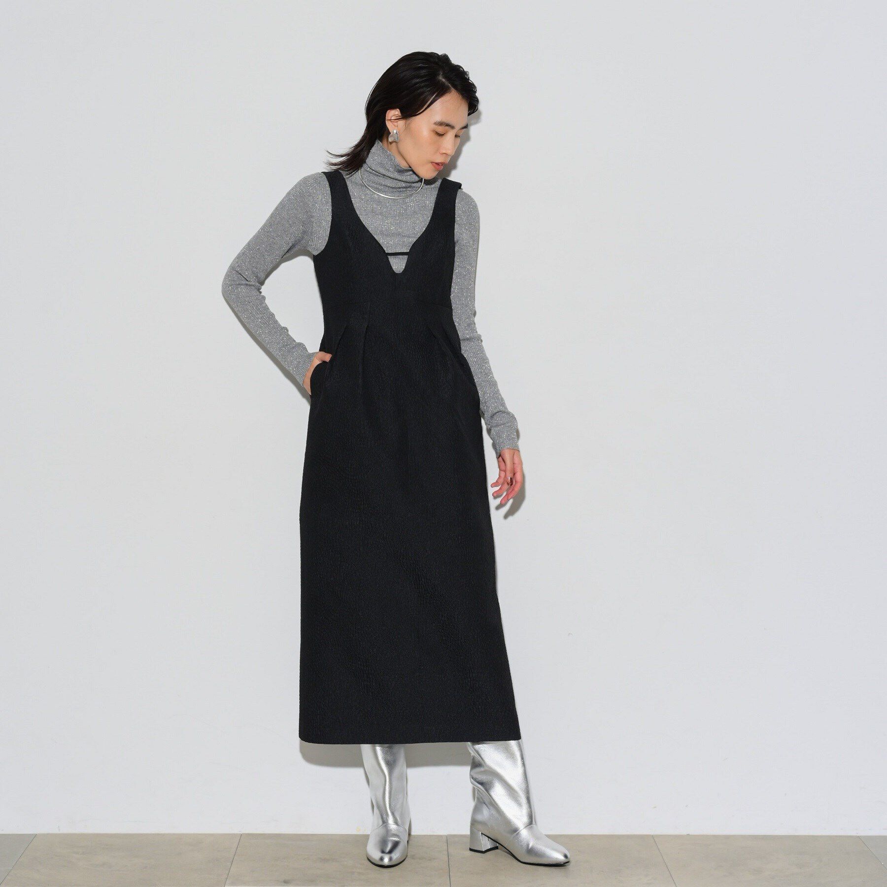 GALLEST「ラメリブタートルニット」|ニット・セーター|