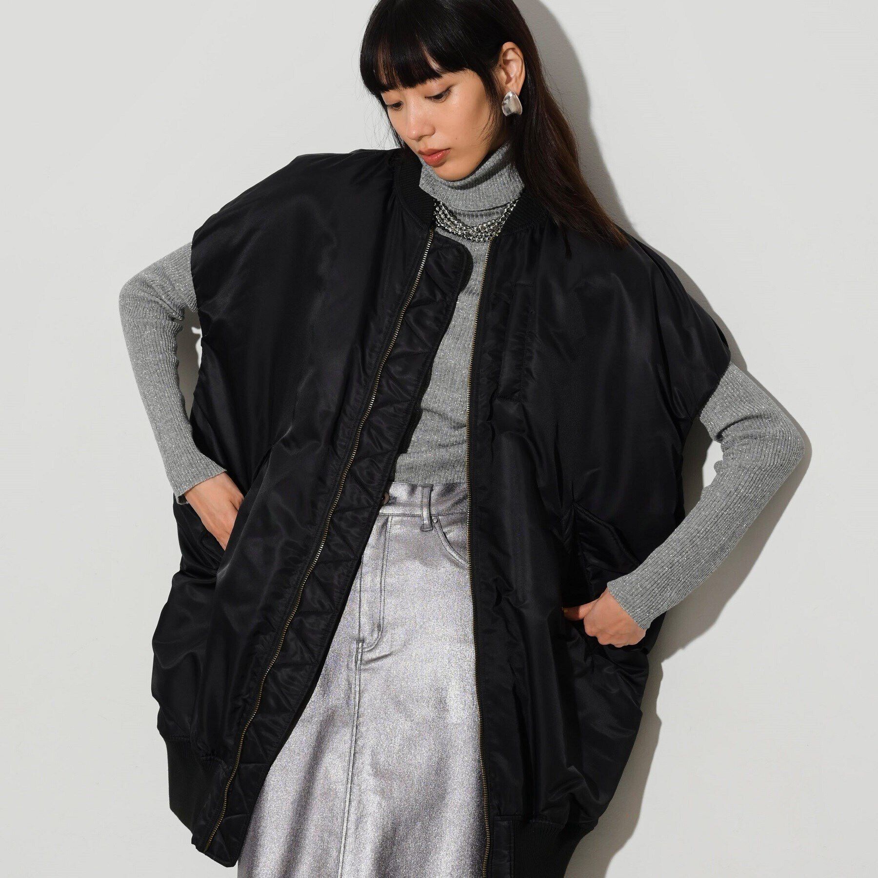 GALLEST「ラメリブタートルニット」|ニット・セーター|