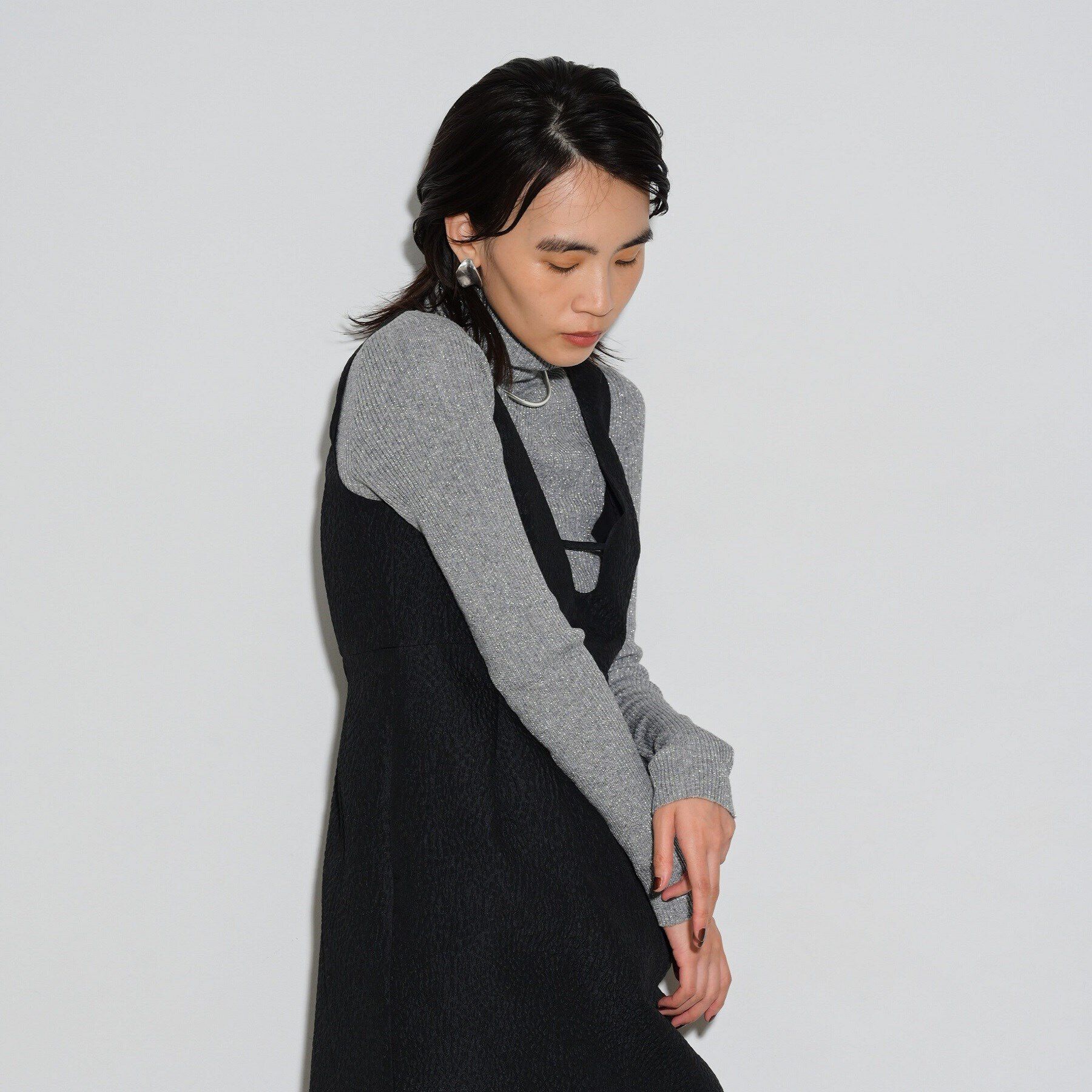 GALLEST「ラメリブタートルニット」|ニット・セーター|