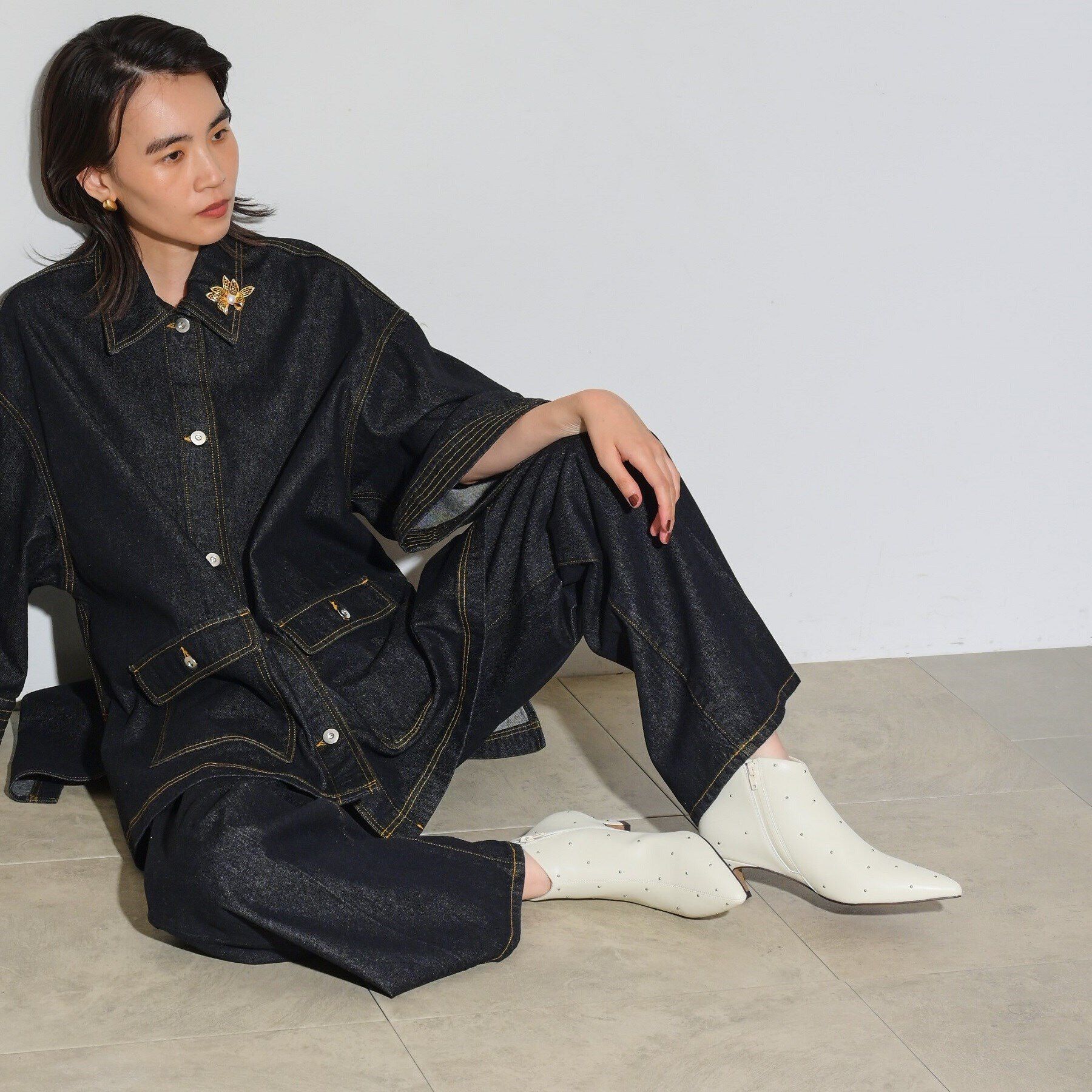 GALLEST「スタッズショートブーツ」|ショートブーツ|