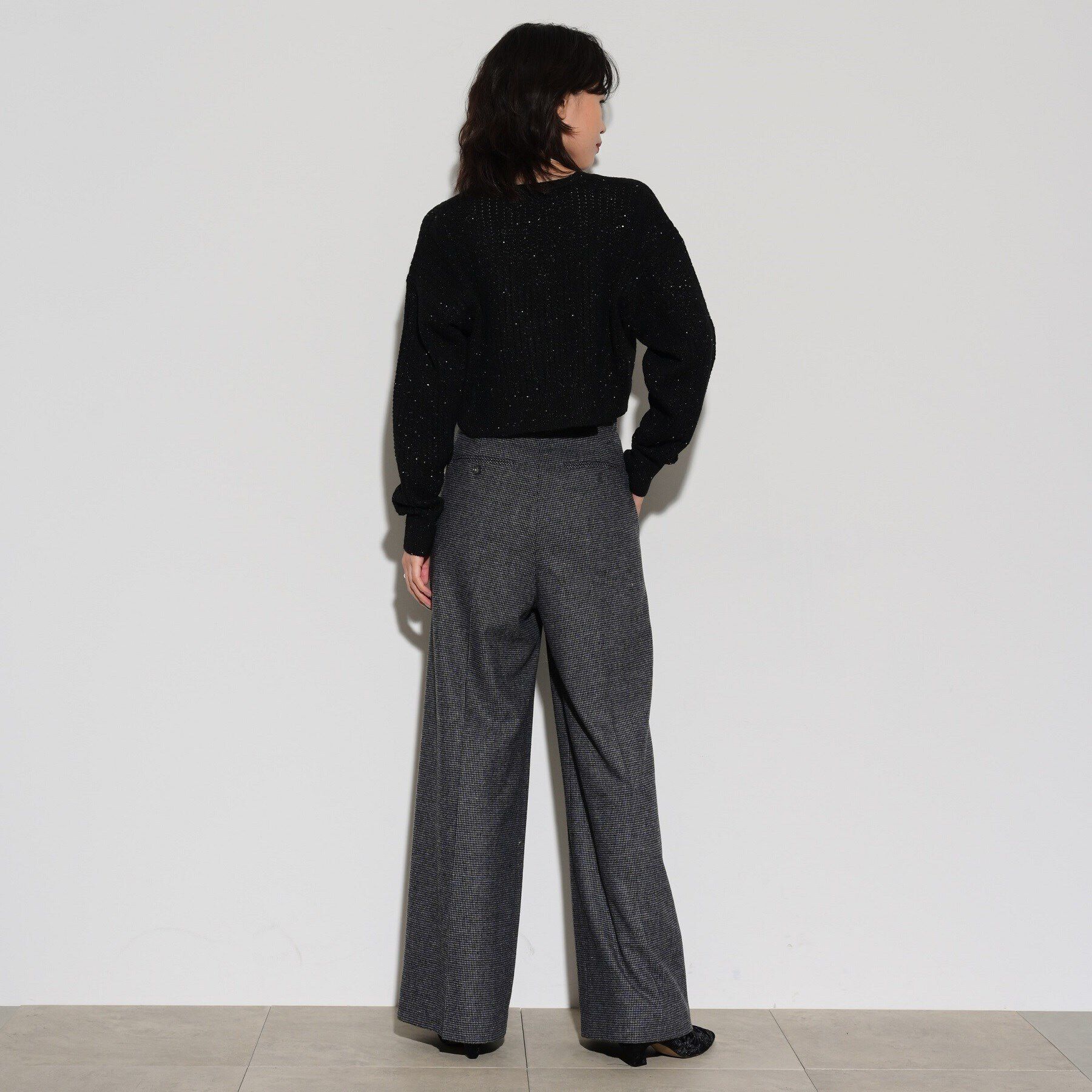 GALLEST「スパンコールジップカーディガン」|カーディガン|