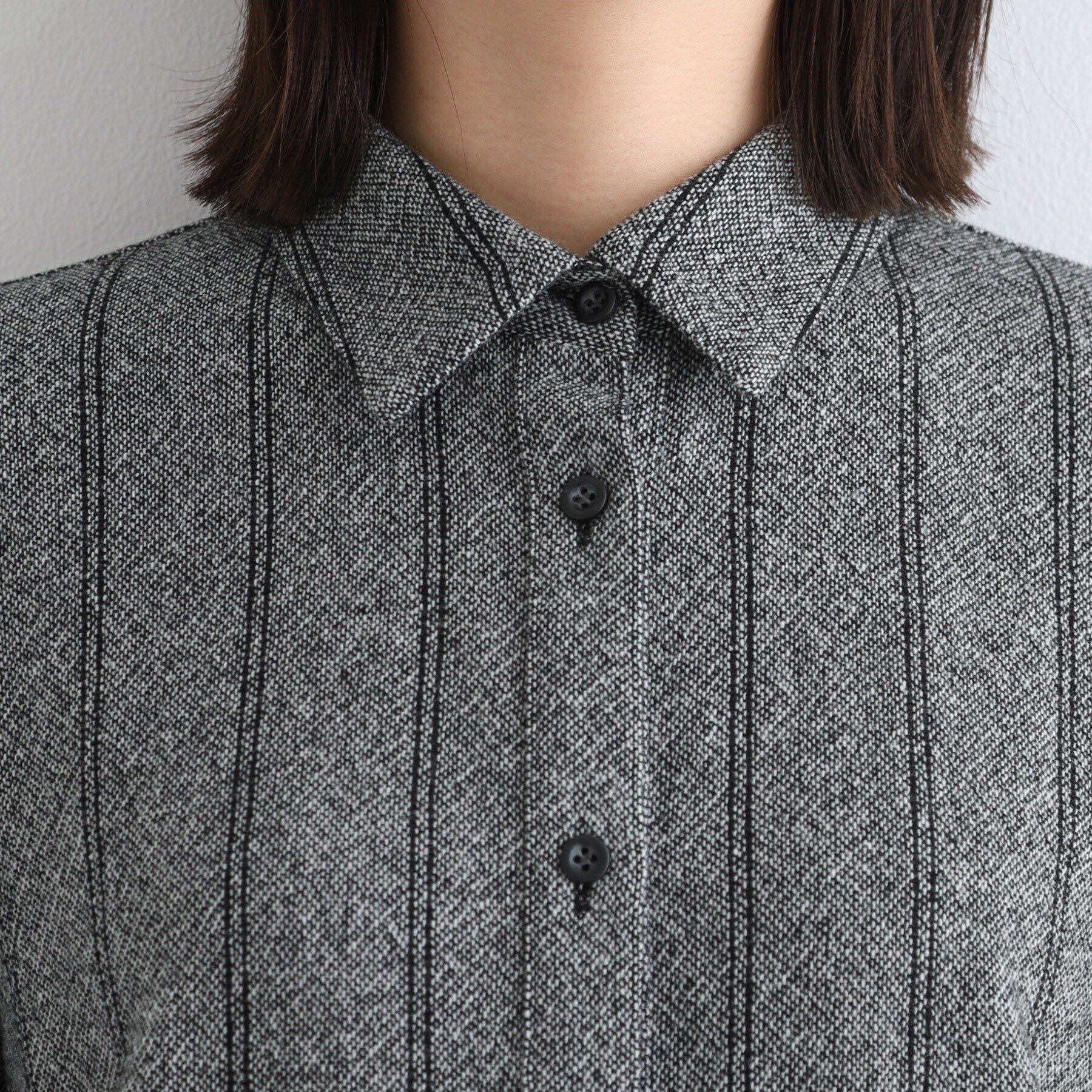 INDIVI「【日本製／インポート素材／SETUP可能】ストライプ柄ビックシャツ」|シャツ・ブラウス|