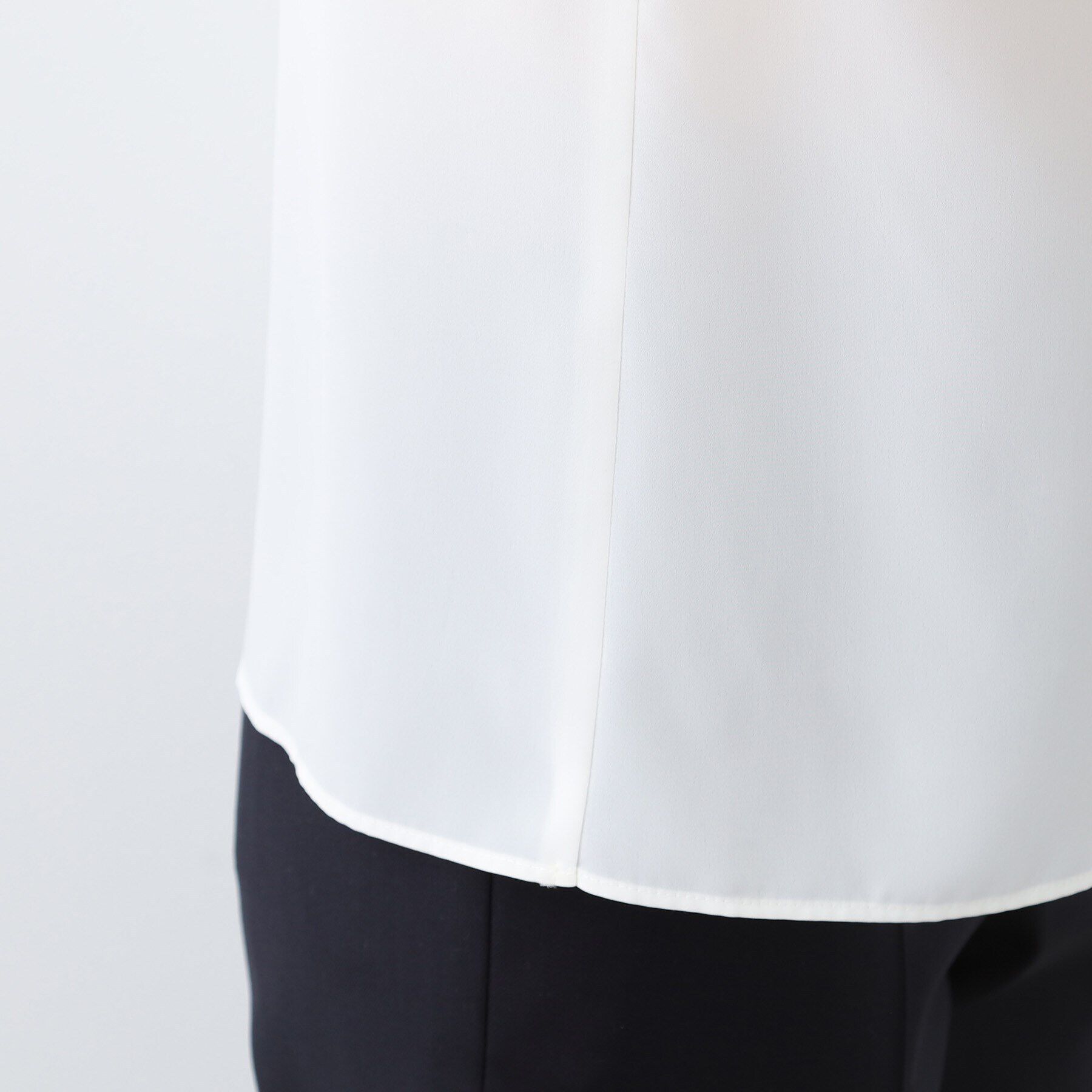 INDIVI「【日本製】スカラップレース ボウタイブラウス」|シャツ・ブラウス|