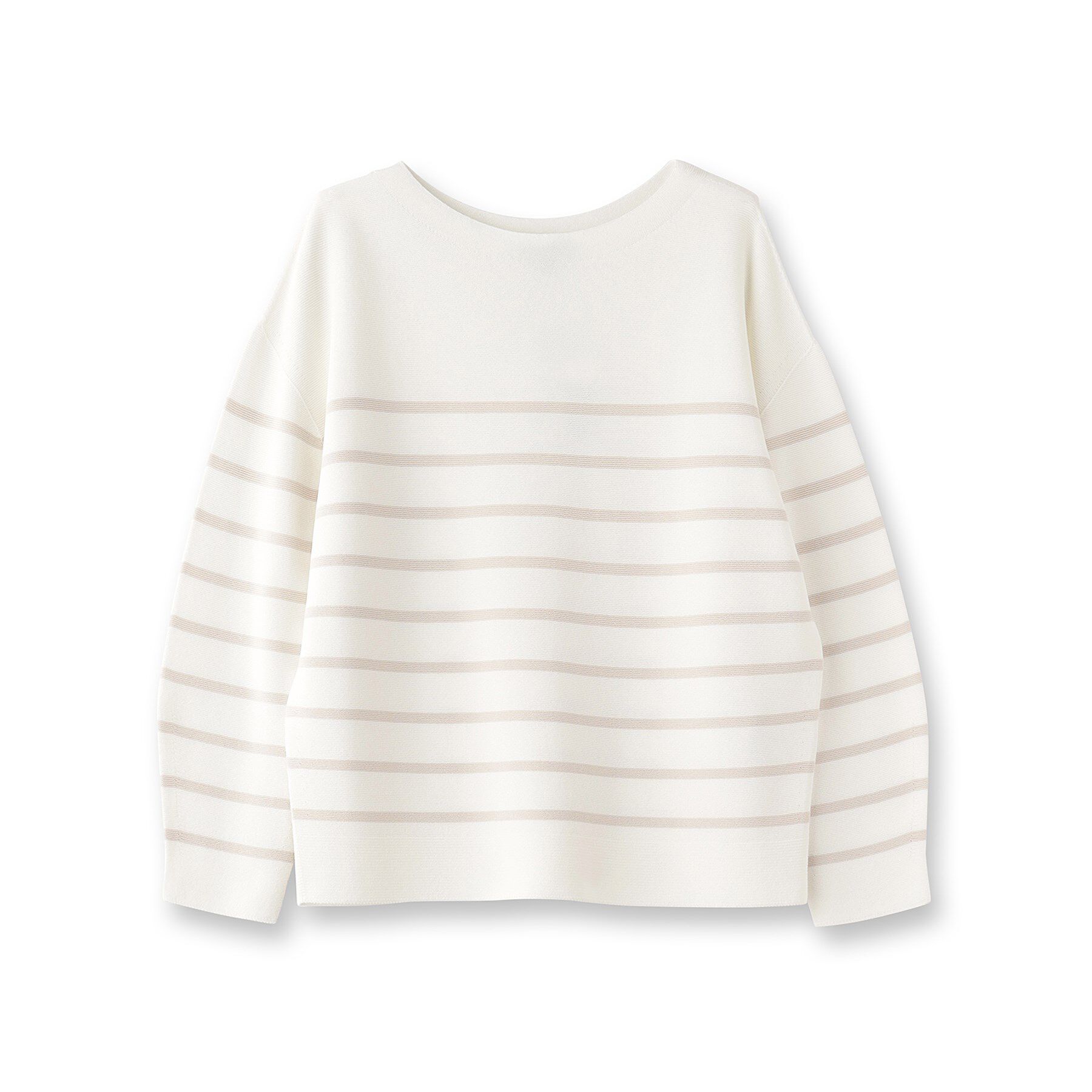 INDIVI「【洗える／無縫製／6色展開】袖フォルム ボートネックニット」|ニット・セーター|