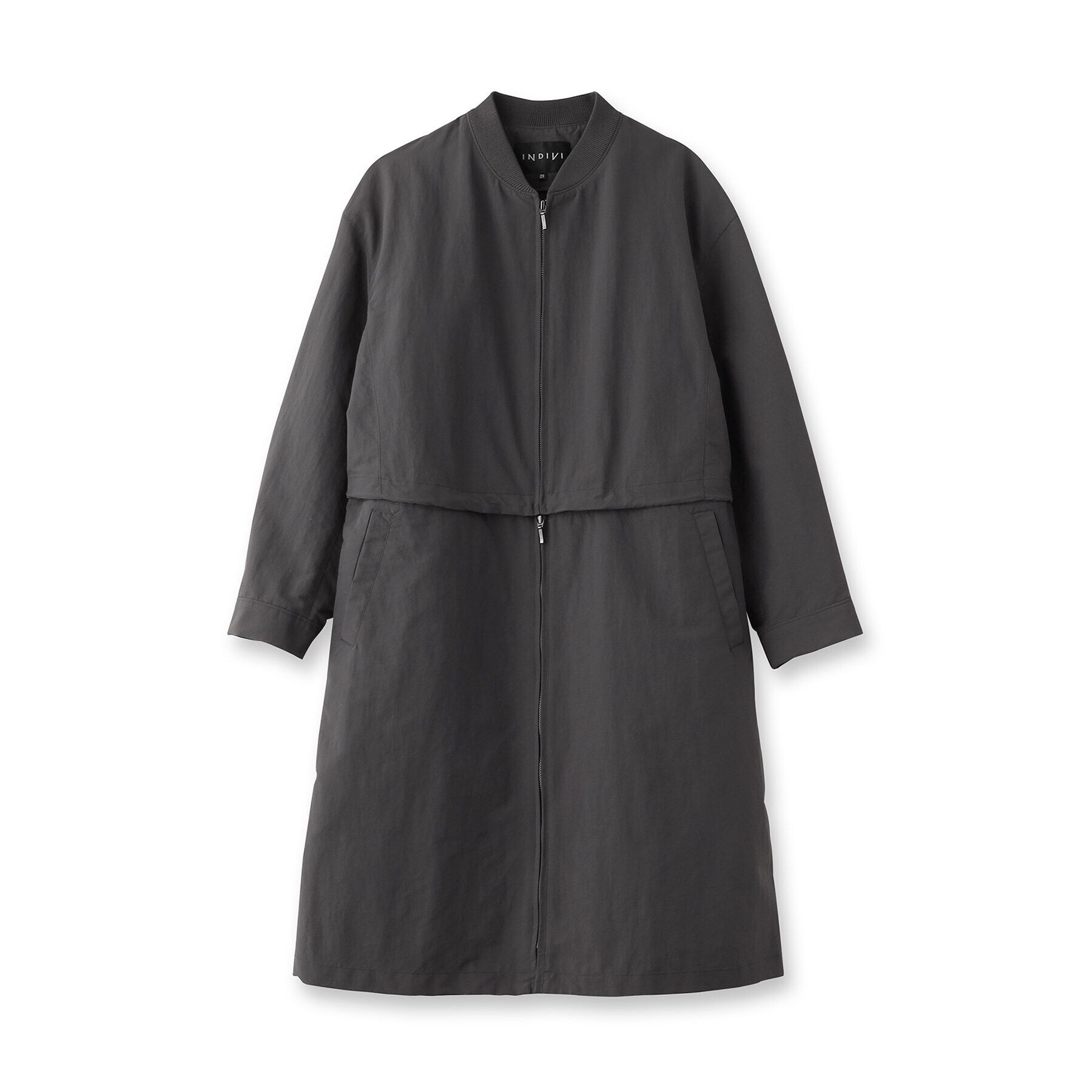 INDIVI「【撥水／UVケア／2WAY】ショート＆ロング ブルゾンコート」|ブルゾン・スタジャン|