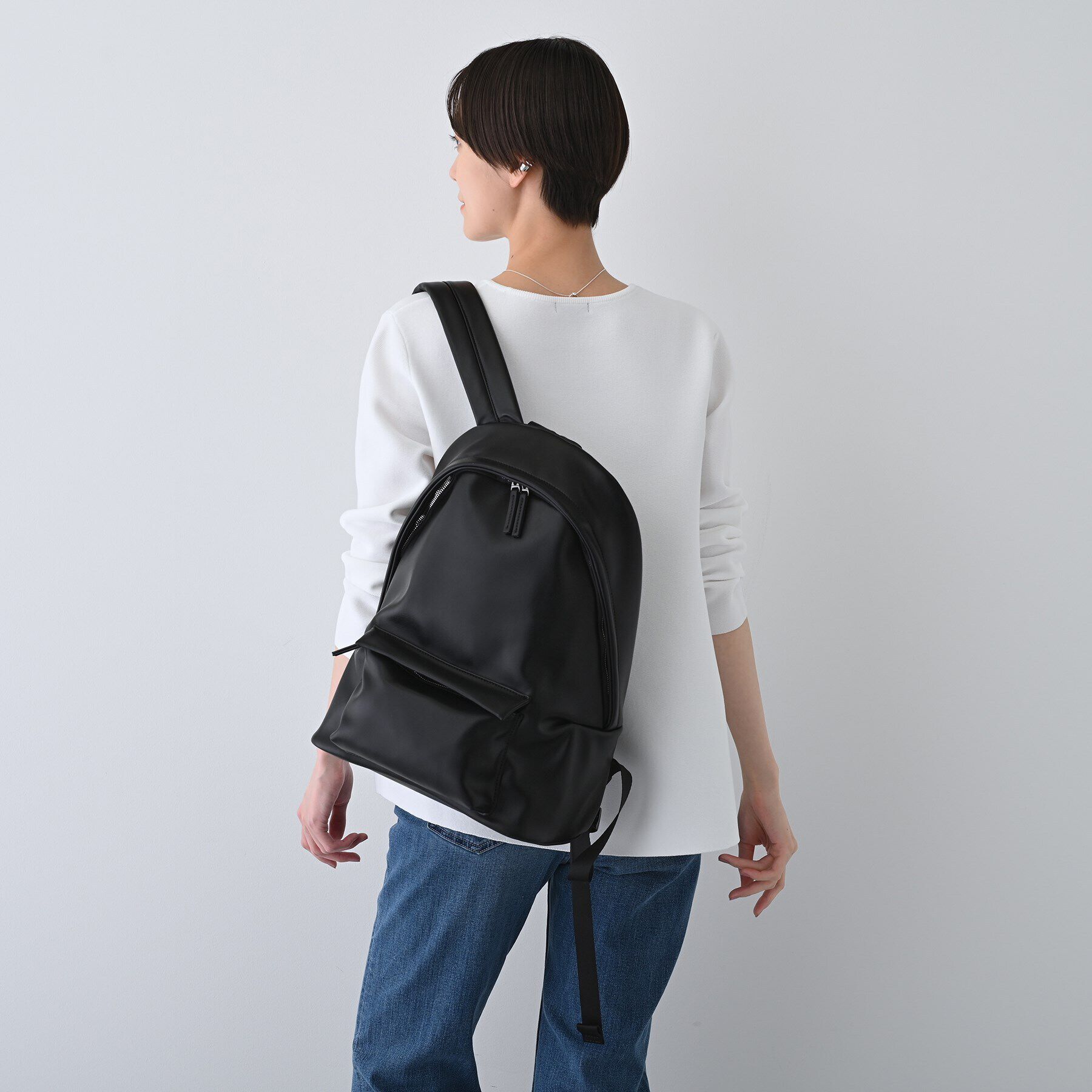 INDIVI「【軽量／撥水】ナイロン＆合皮 マルチリュック」|リュック|