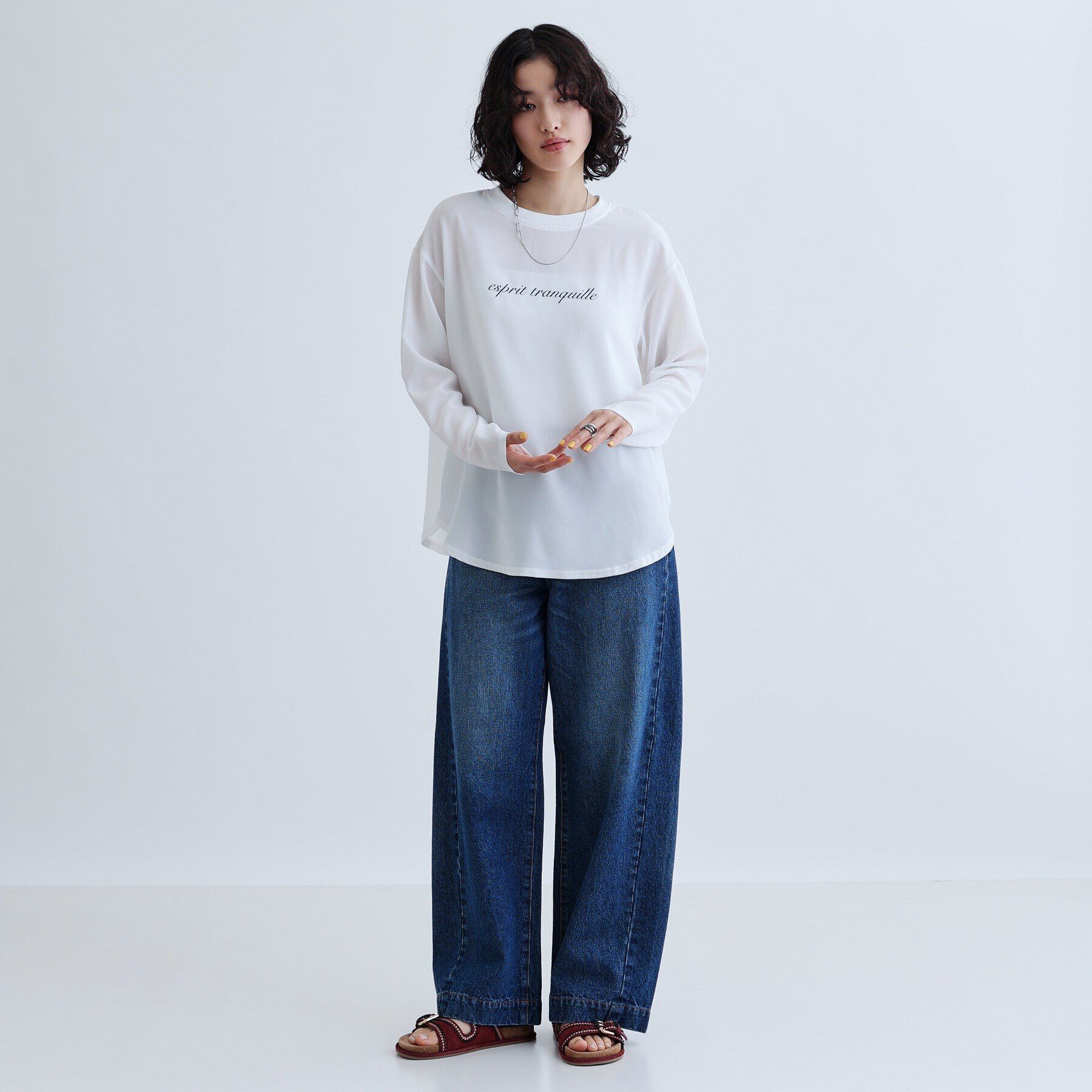 GALLEST「ジョーゼットロゴブラウス」|シャツ・ブラウス|