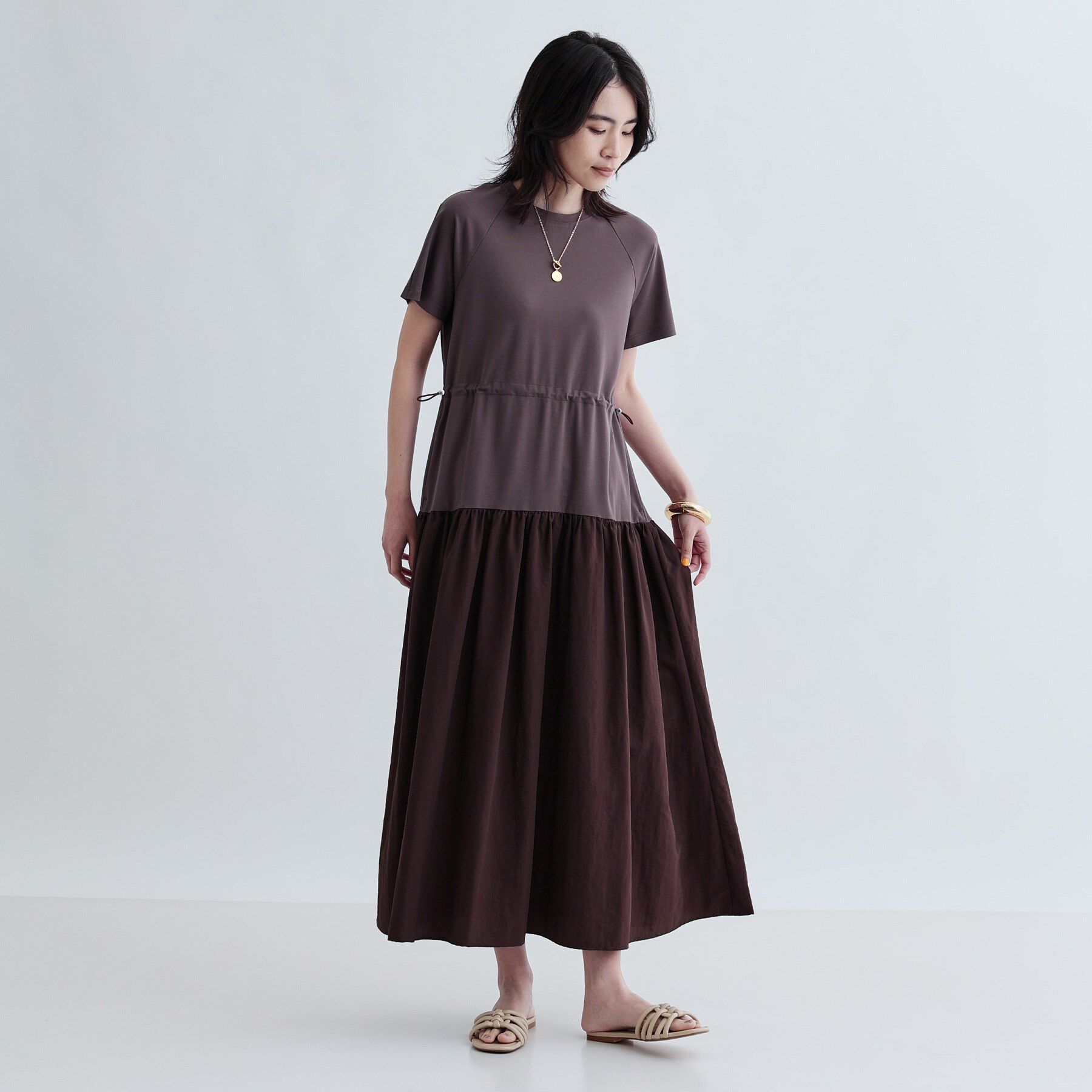 GALLEST「ロング丈ジャージワンピース」|ワンピース|