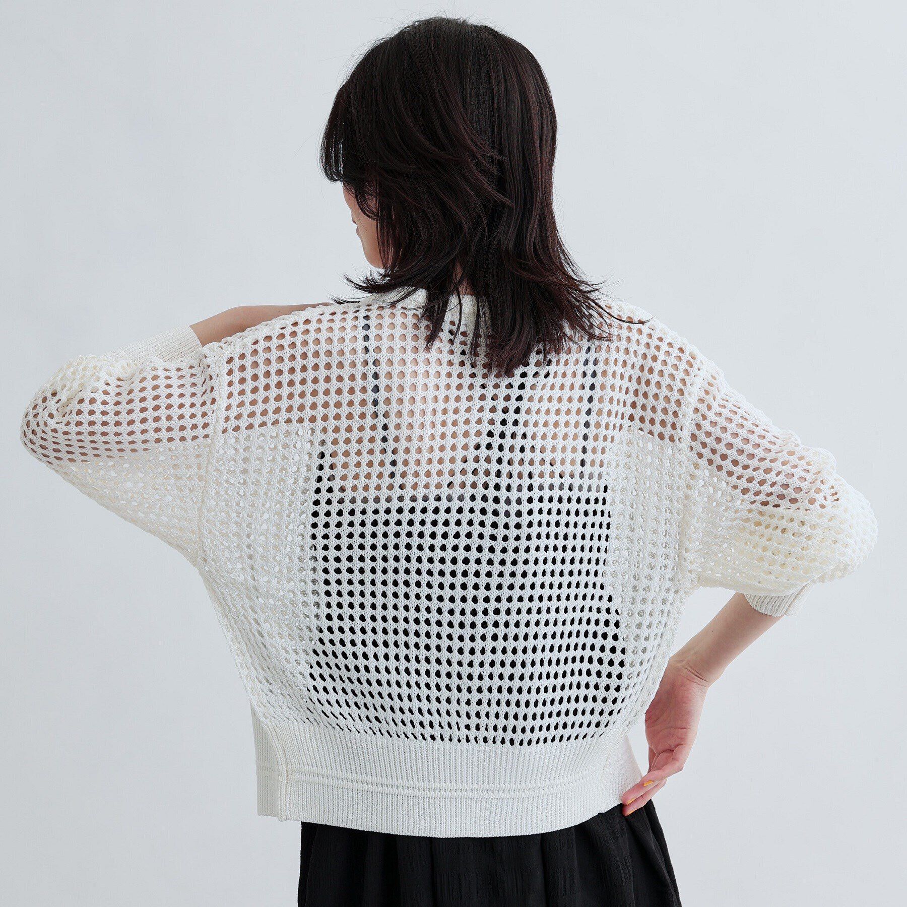 GALLEST「透かし編みニットカーディガン」|カーディガン|