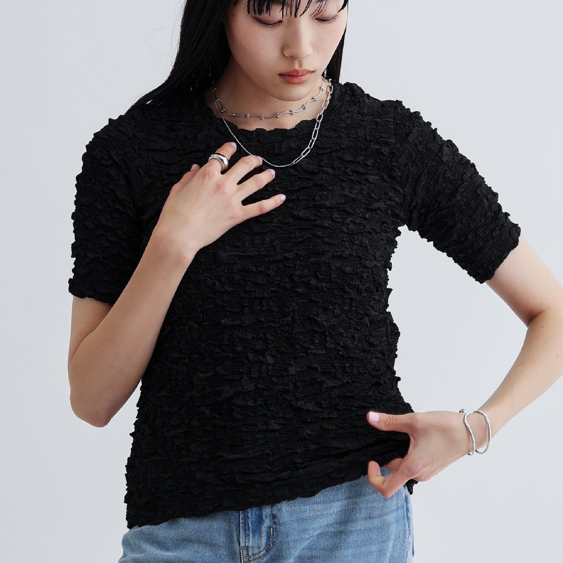 GALLEST「ふくれジャカードトップス」|Tシャツ・カットソー|