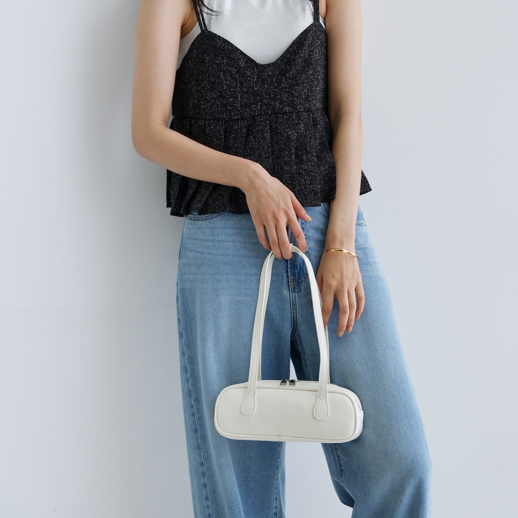 GALLEST「スクエアスモールボストン」|ハンドバッグ|