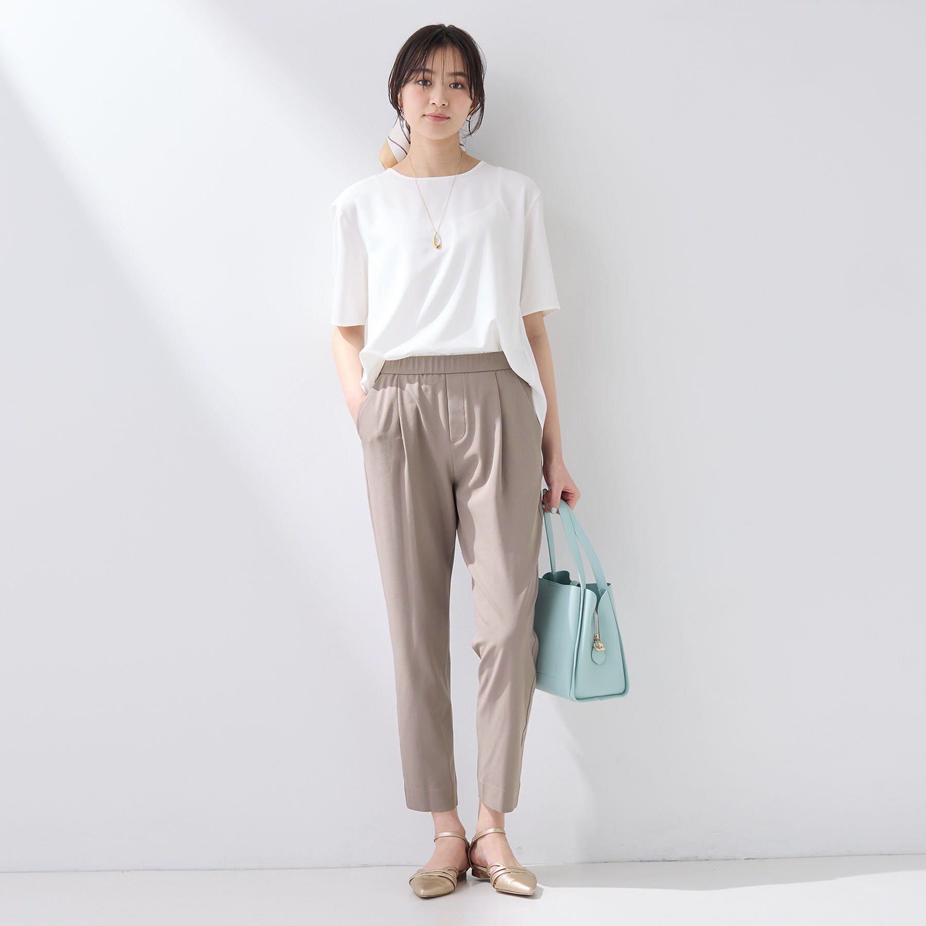 INDIVI「【SETUP可能】エアリーテーパードパンツ」|その他|