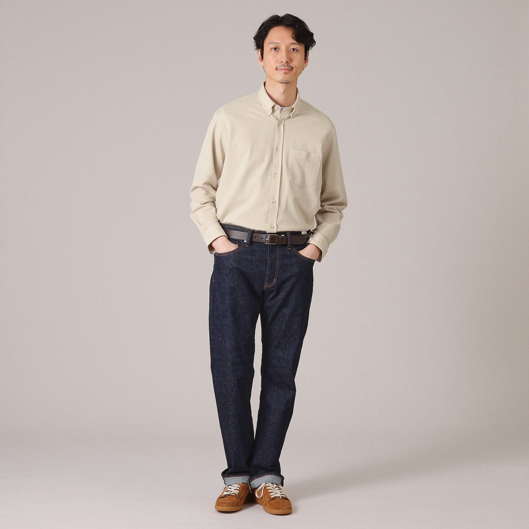 TAKEO KIKUCHI「【抗菌防臭/シーズンレス】シアサッカー ジャージシャツ」|シャツ・ブラウス|