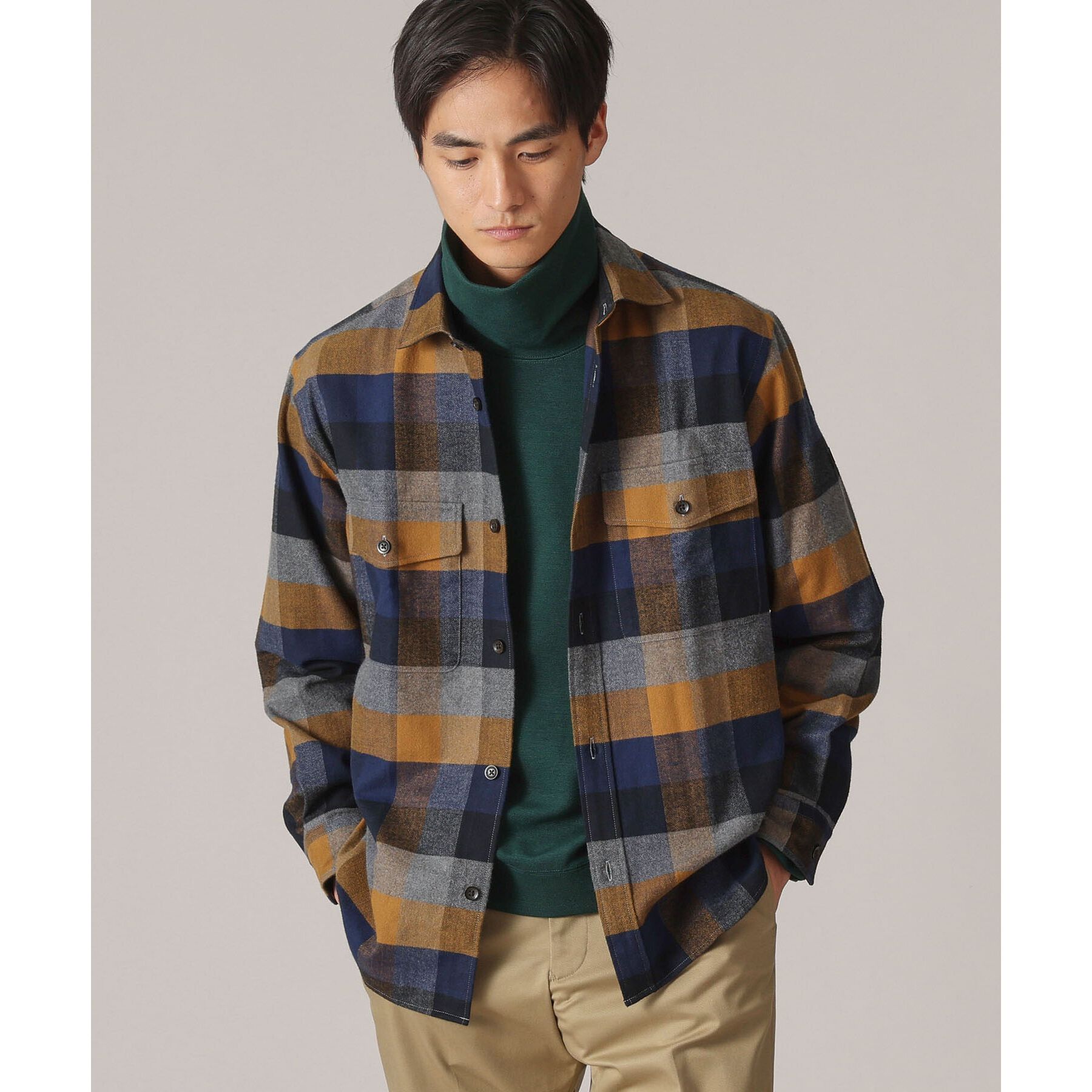 TAKEO KIKUCHI「ウールブレンド オフタートルネック カットソー」|Tシャツ・カットソー|