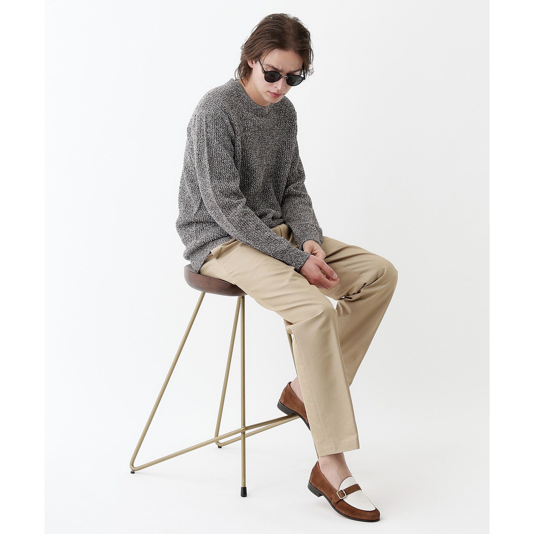 TAKEO KIKUCHI「【THE FLAGSHIP】ペーパーライク メランジニット」|ニット・セーター|